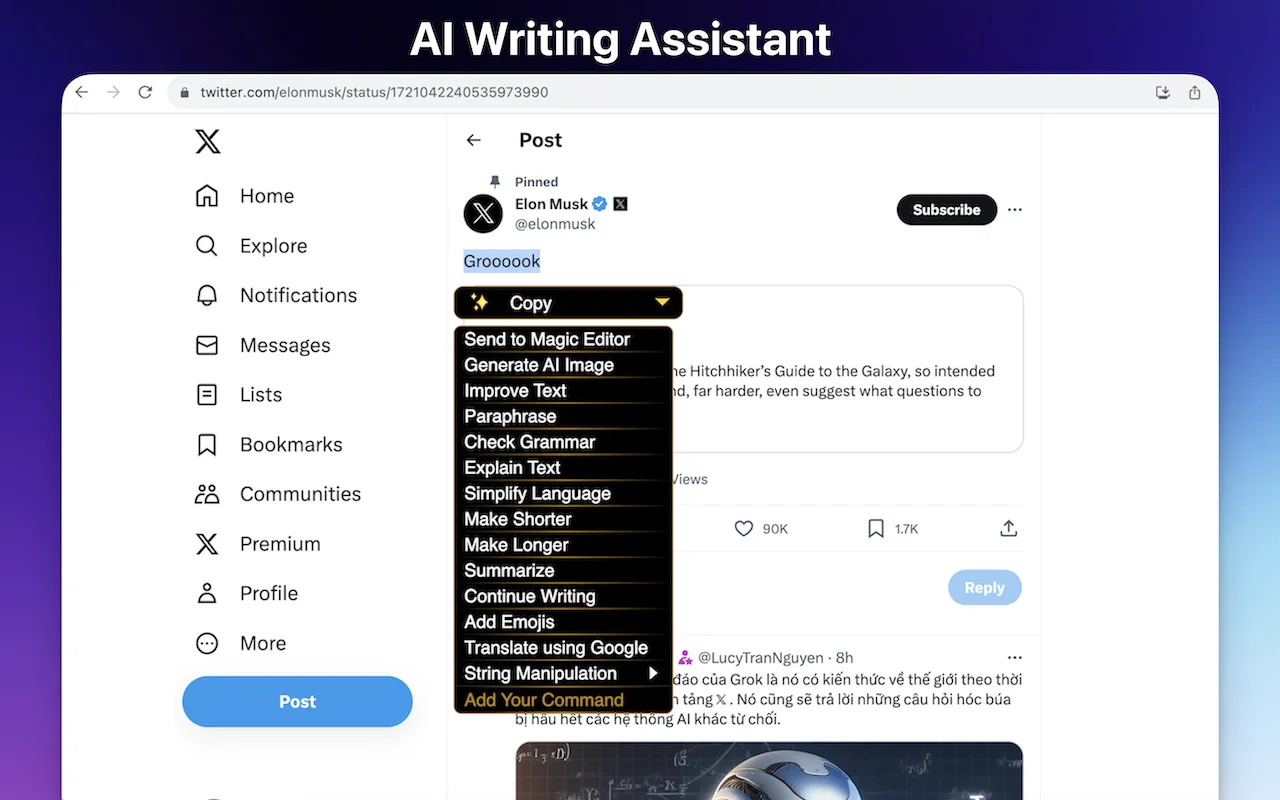 Magictool.AI Chrome Extension screenshot