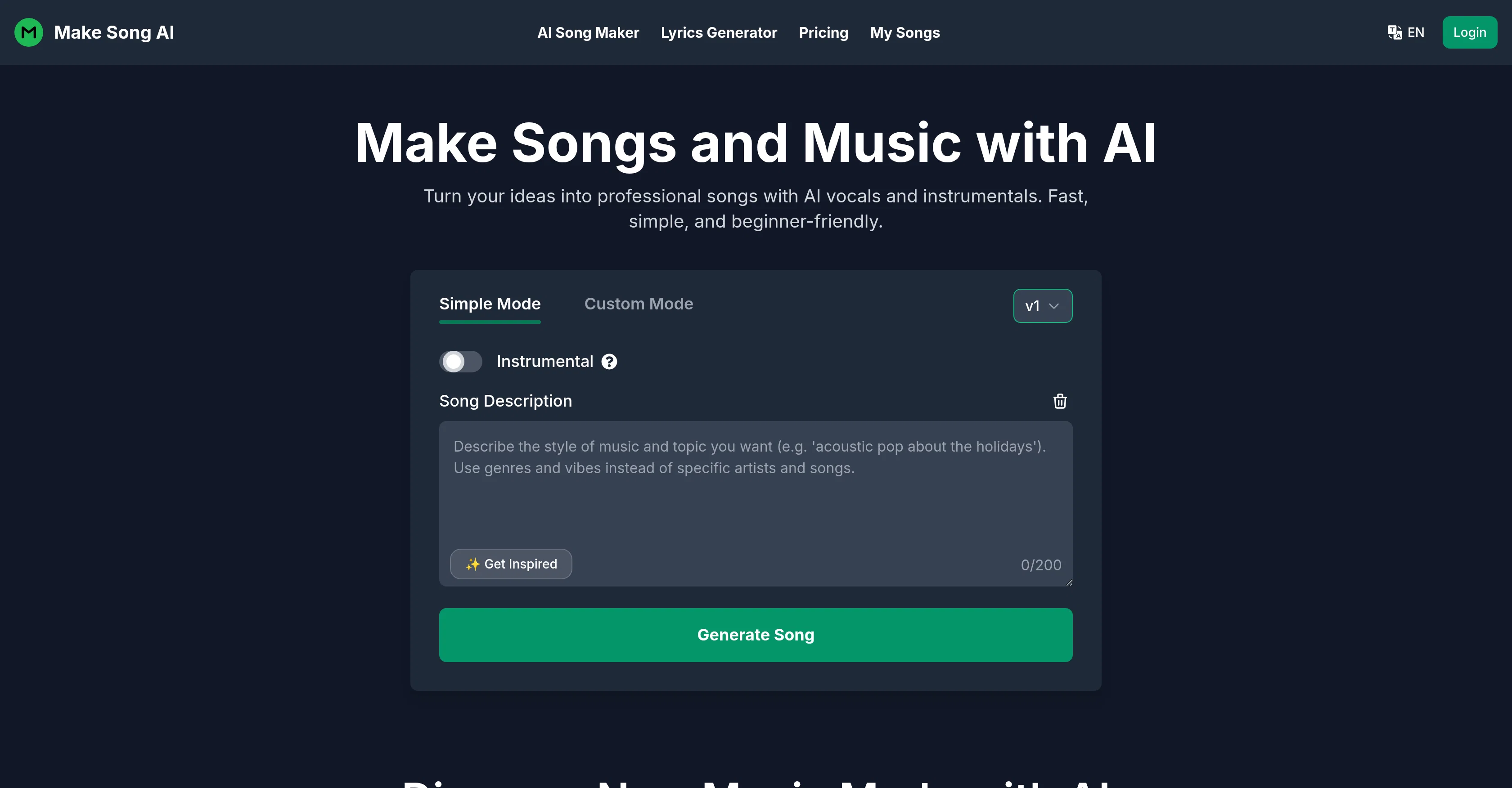 Make Song AI screenshot