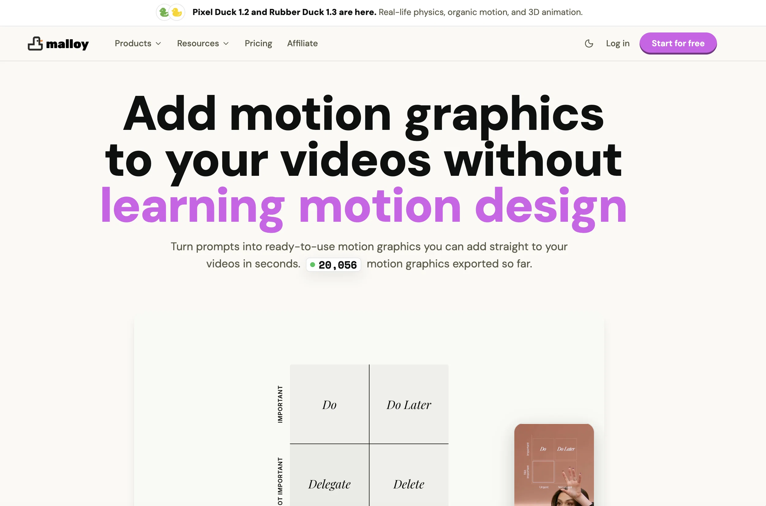 Malloy Studio - AI Motion Designer screenshot