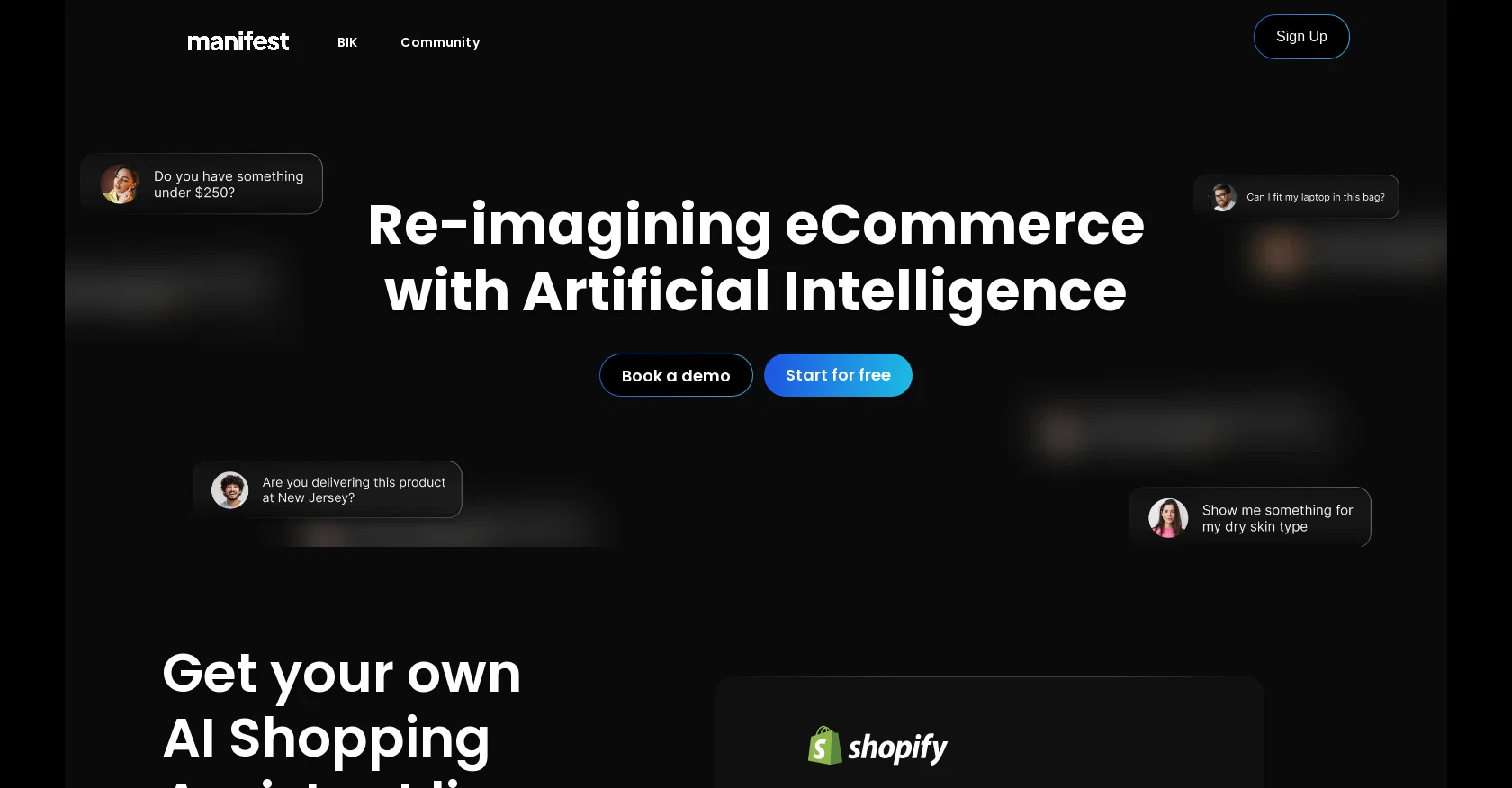 Manifest AI screenshot