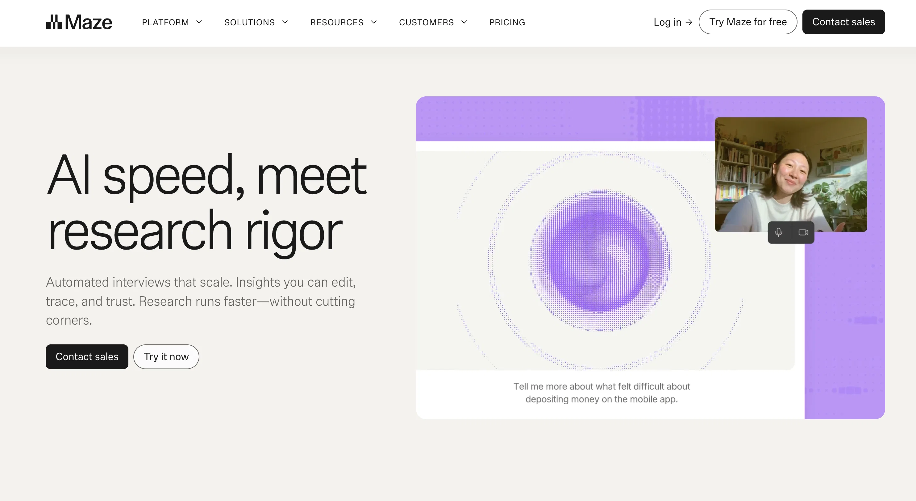 Maze AI Moderator screenshot