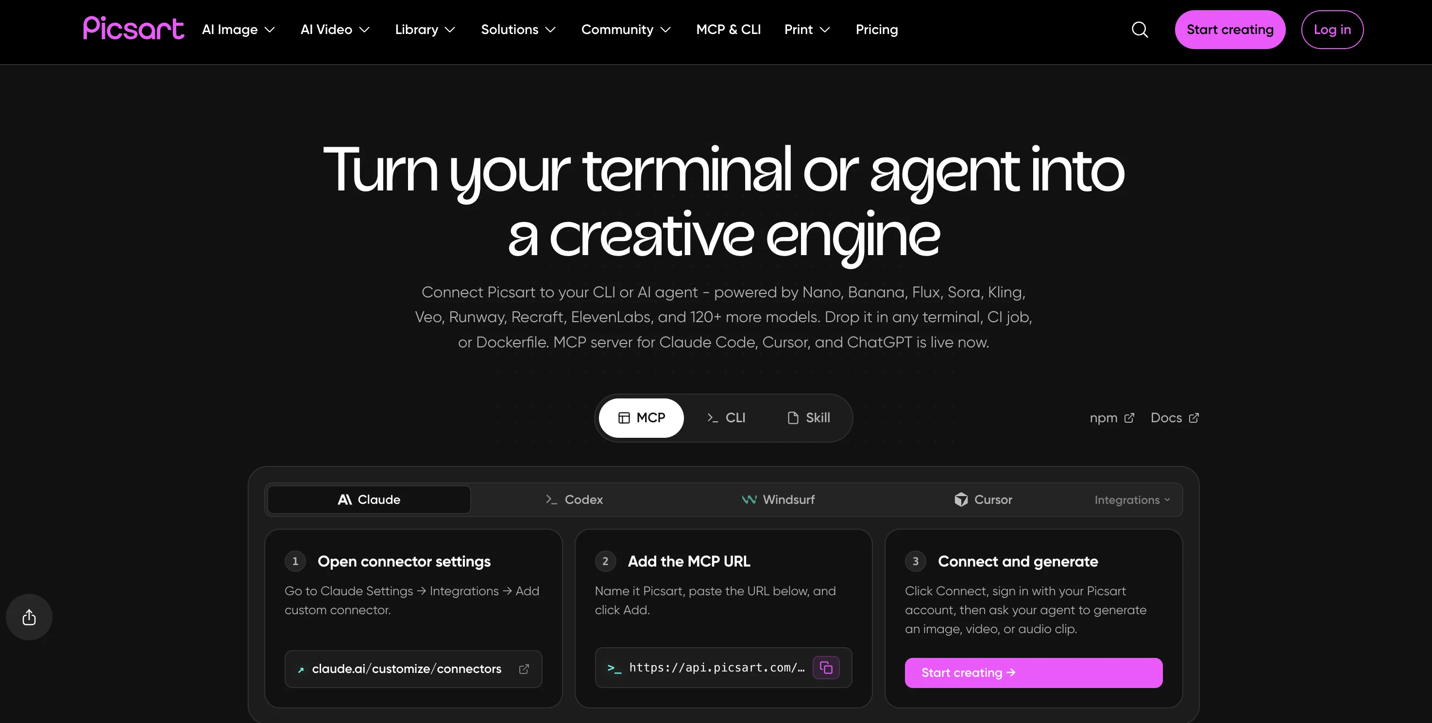 AI Playground MCP & CLI by Picsart screenshot