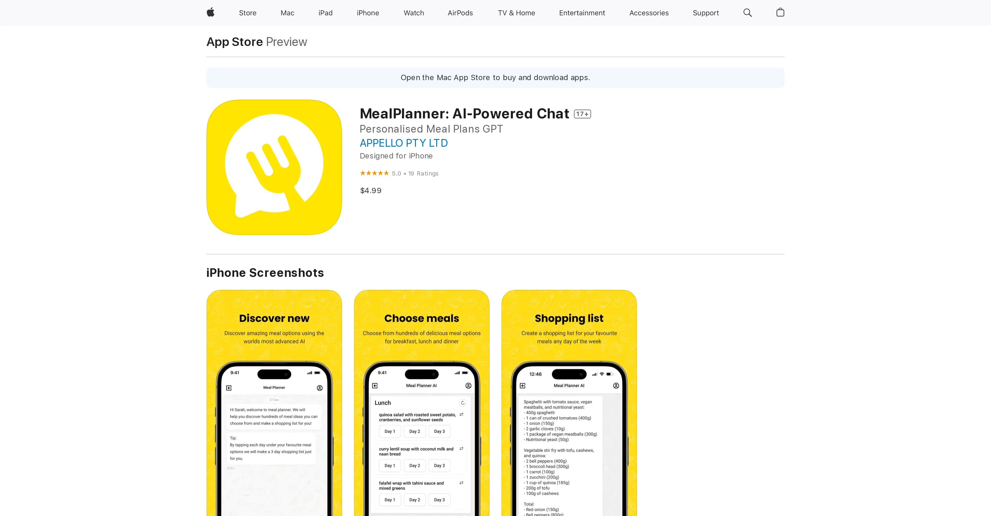 MealPlanner screenshot