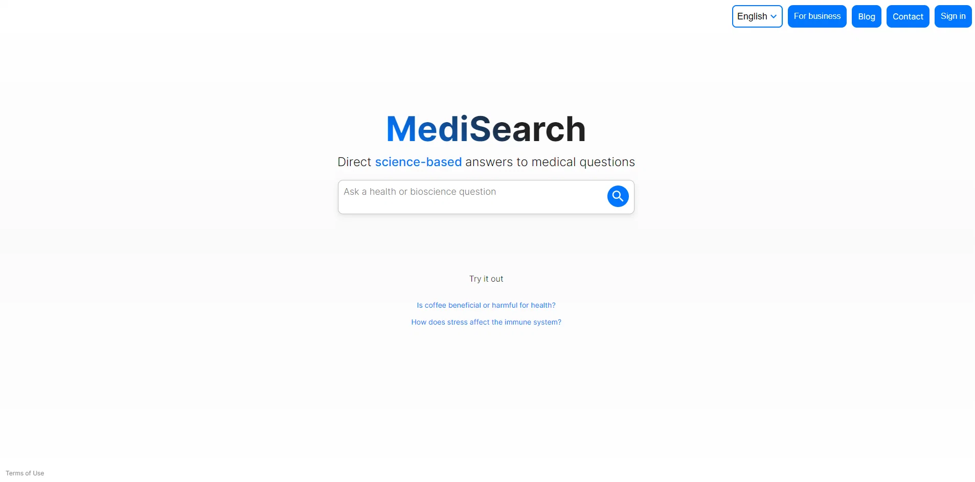 MediSearch screenshot