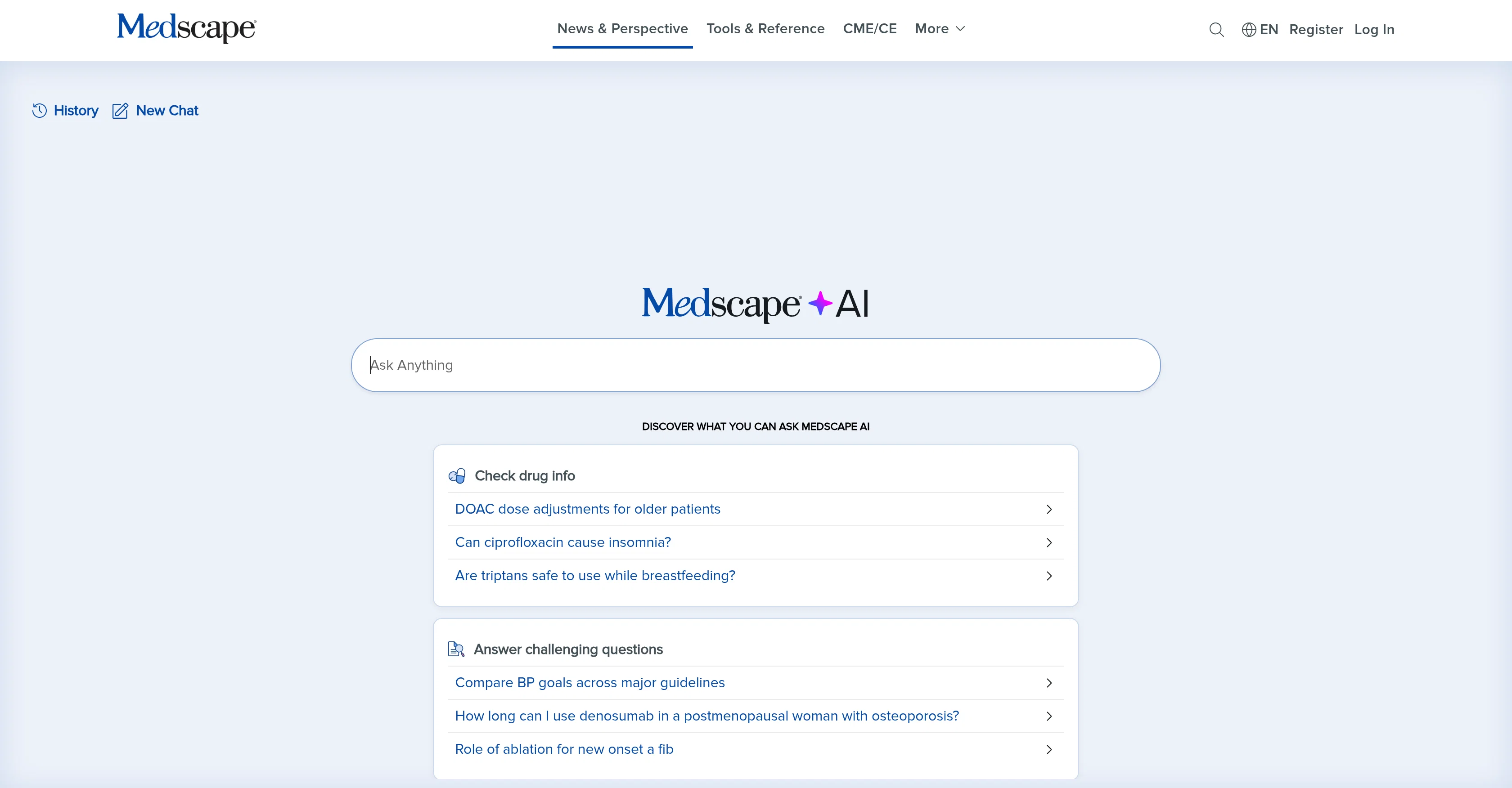 Medscape AI screenshot