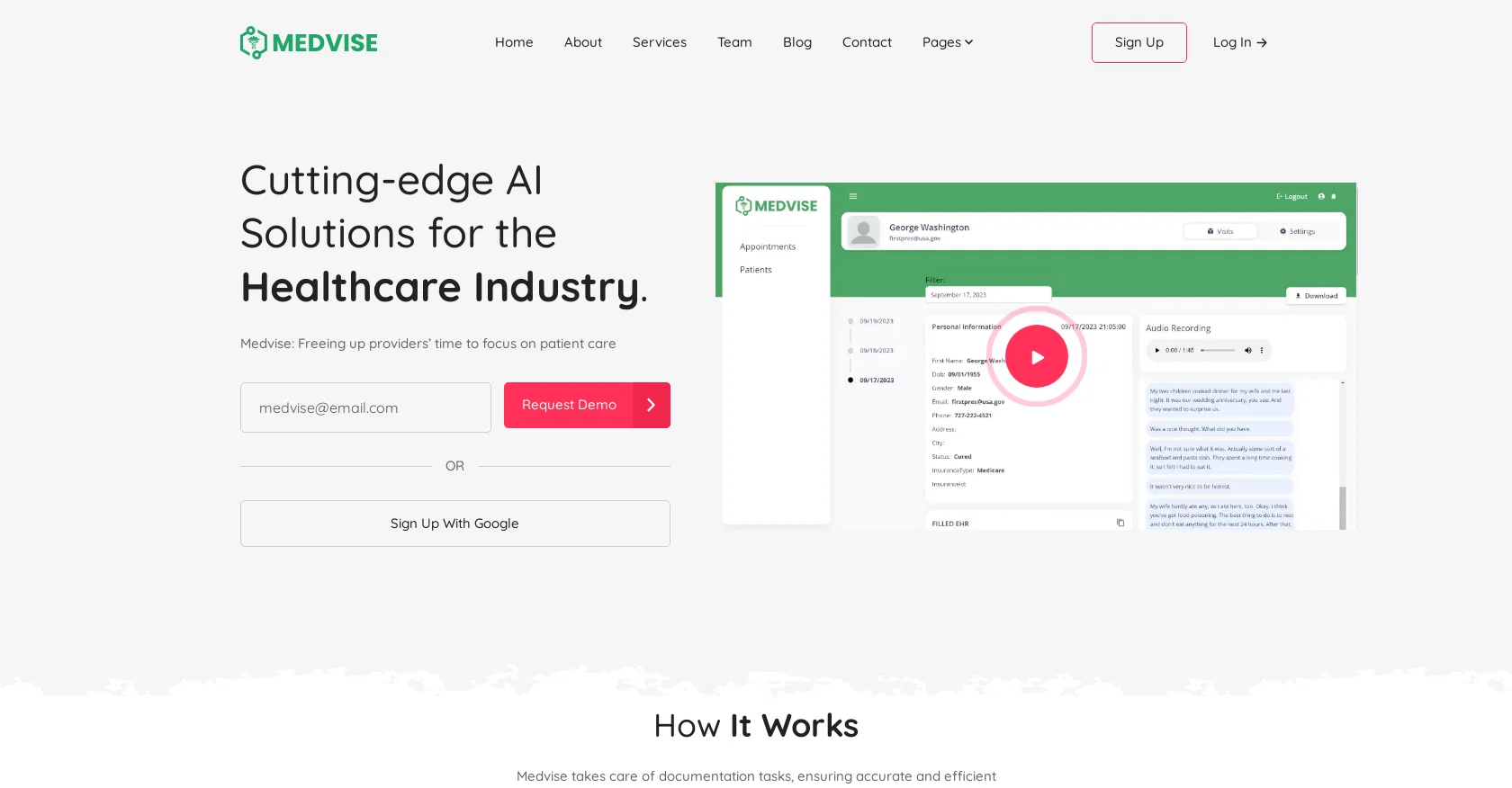 Medvise screenshot