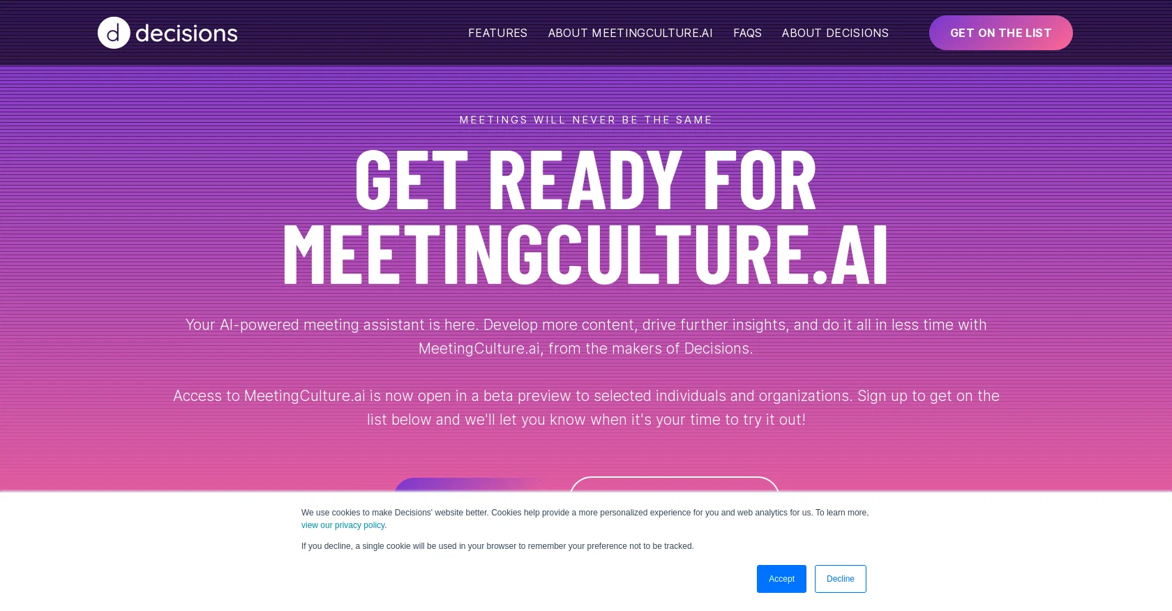 Meeting culture screenshot