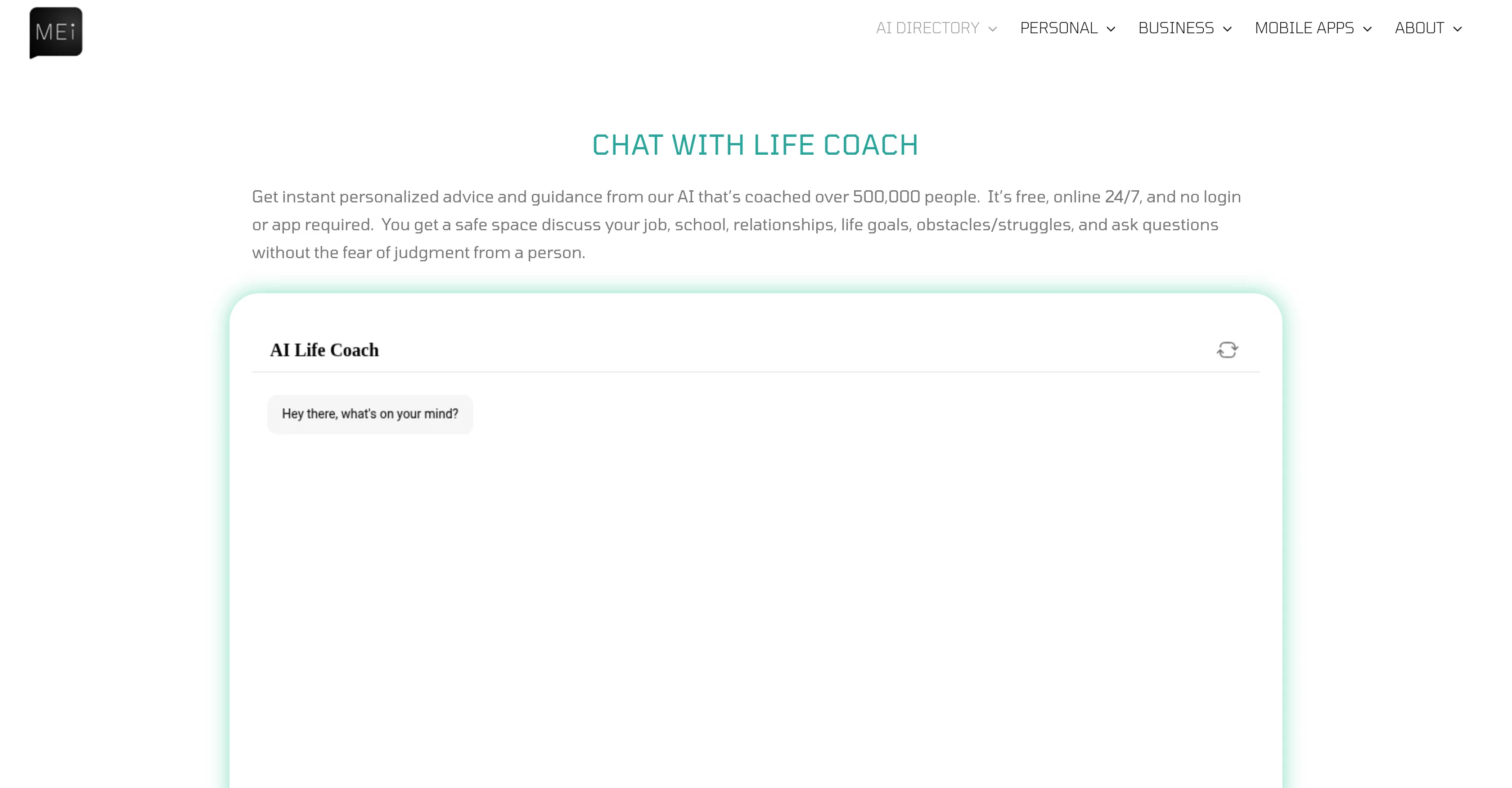 Mei - AI Life Coach screenshot
