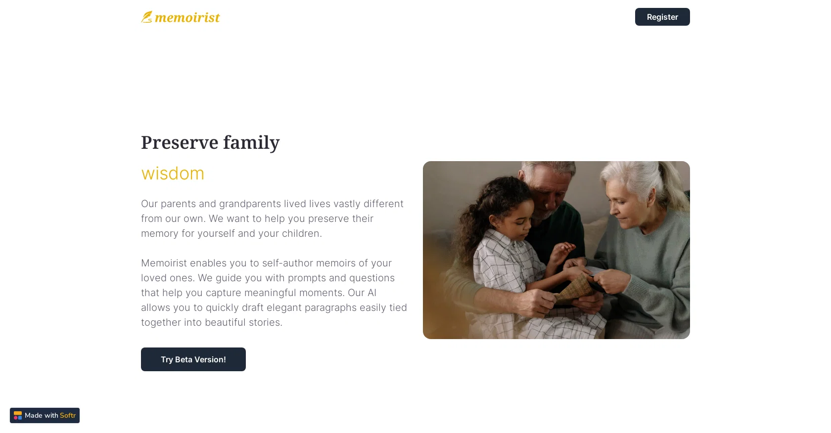 Memoirist screenshot