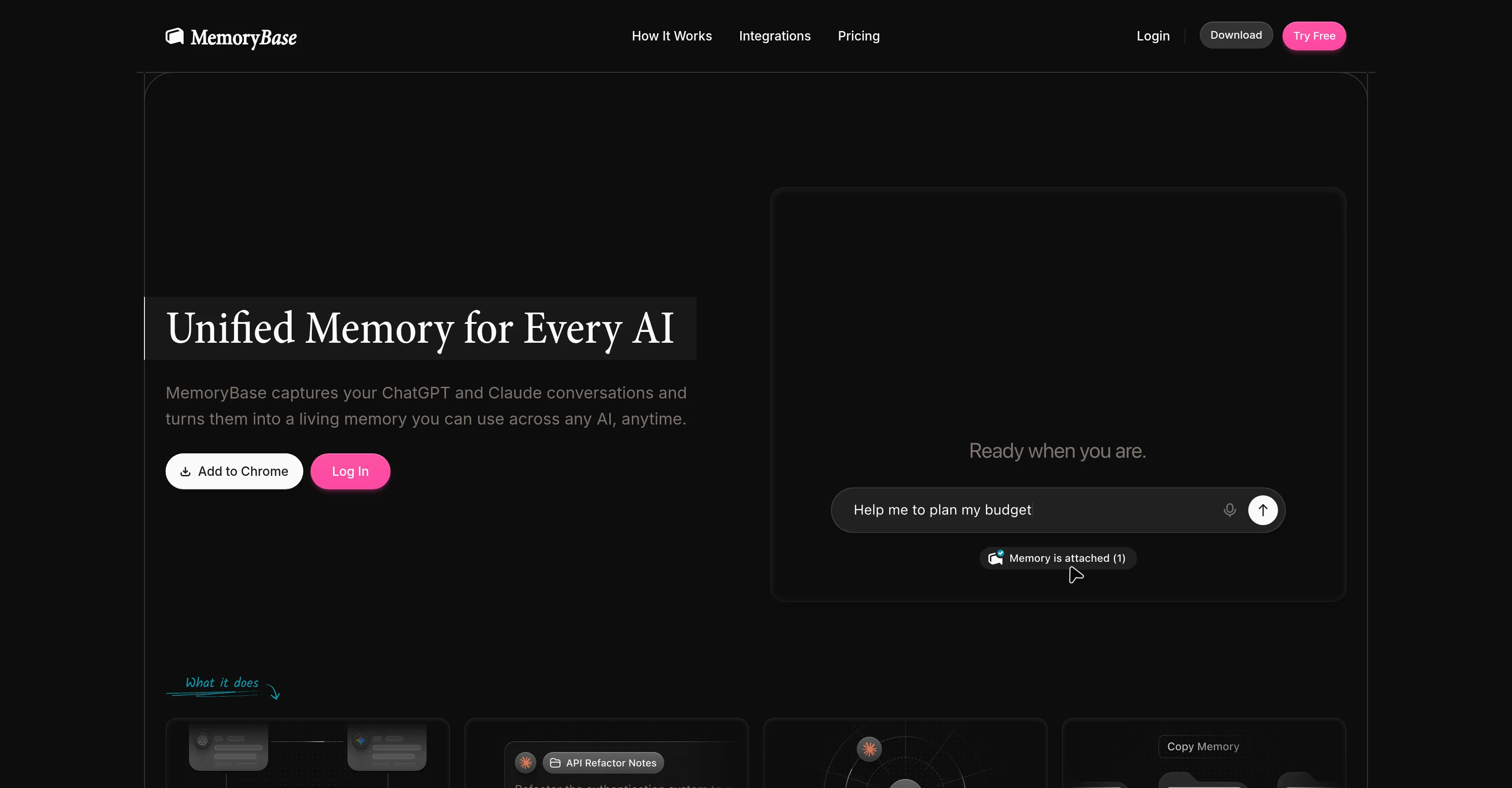 MemoryBase screenshot