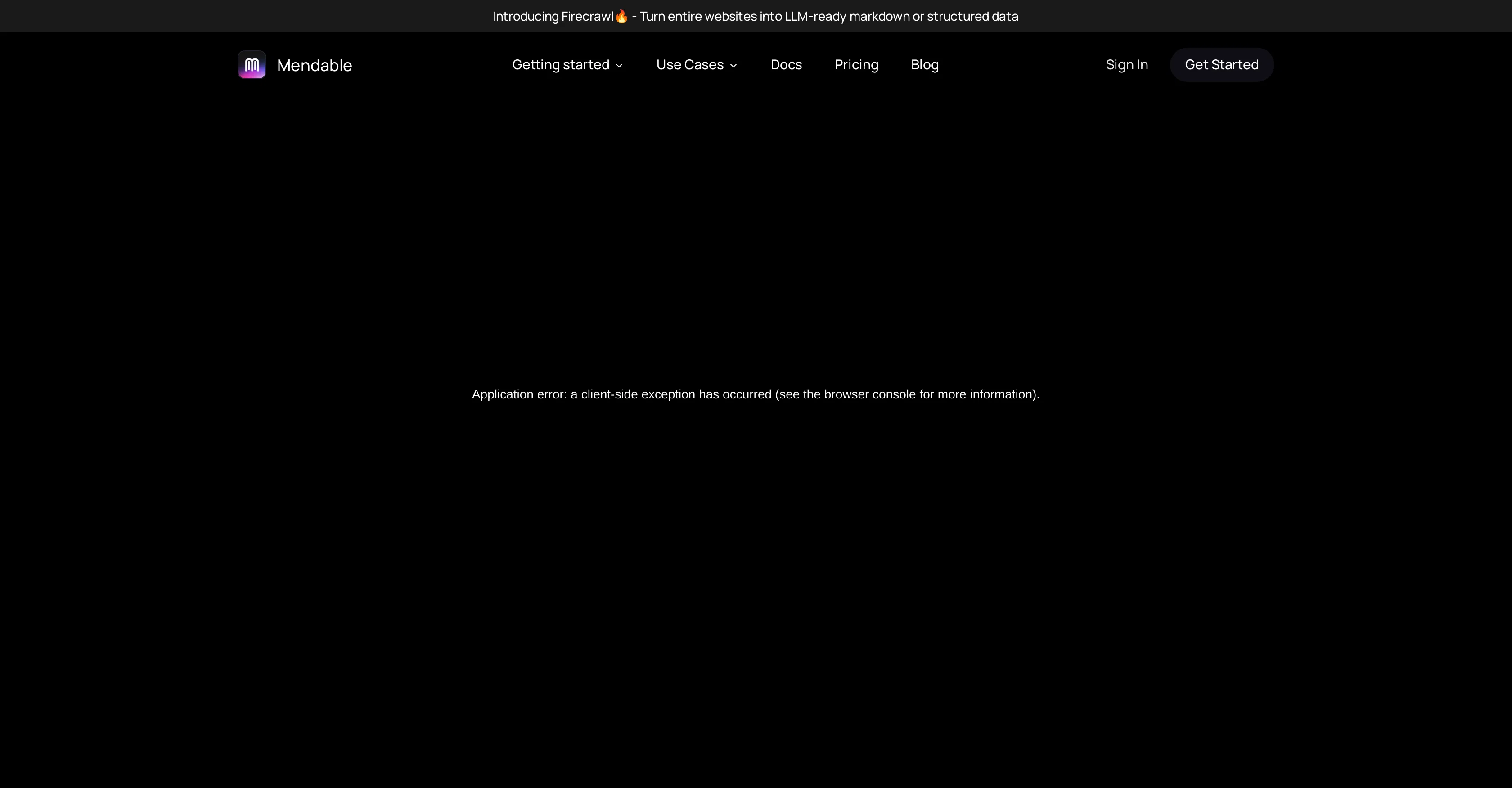 Mendable screenshot