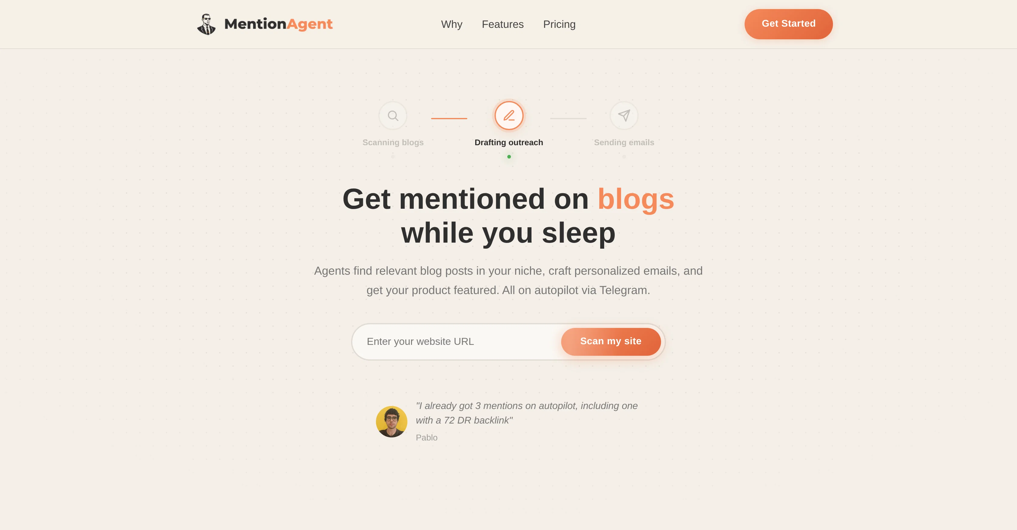 MentionAgent screenshot