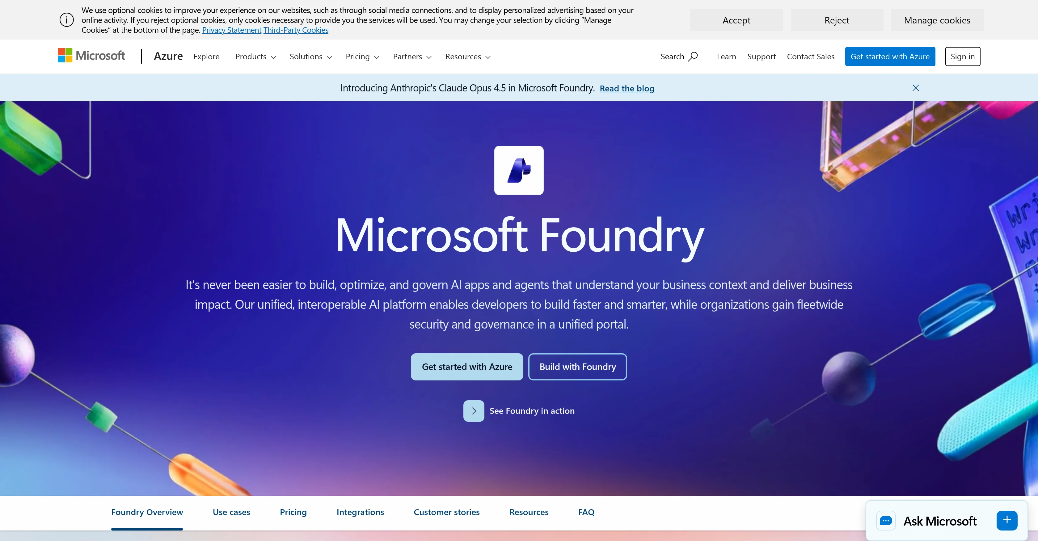 Microsoft Foundry screenshot