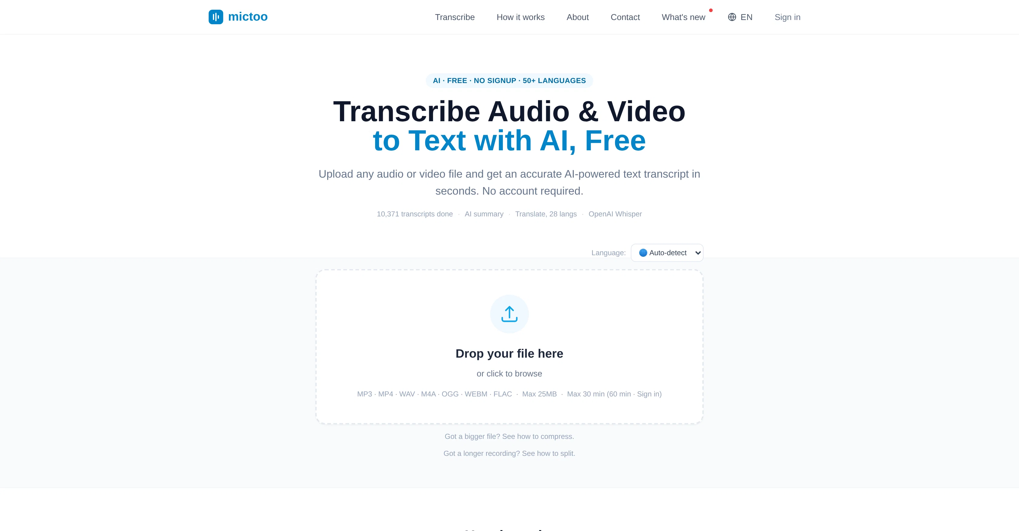 Mictoo screenshot