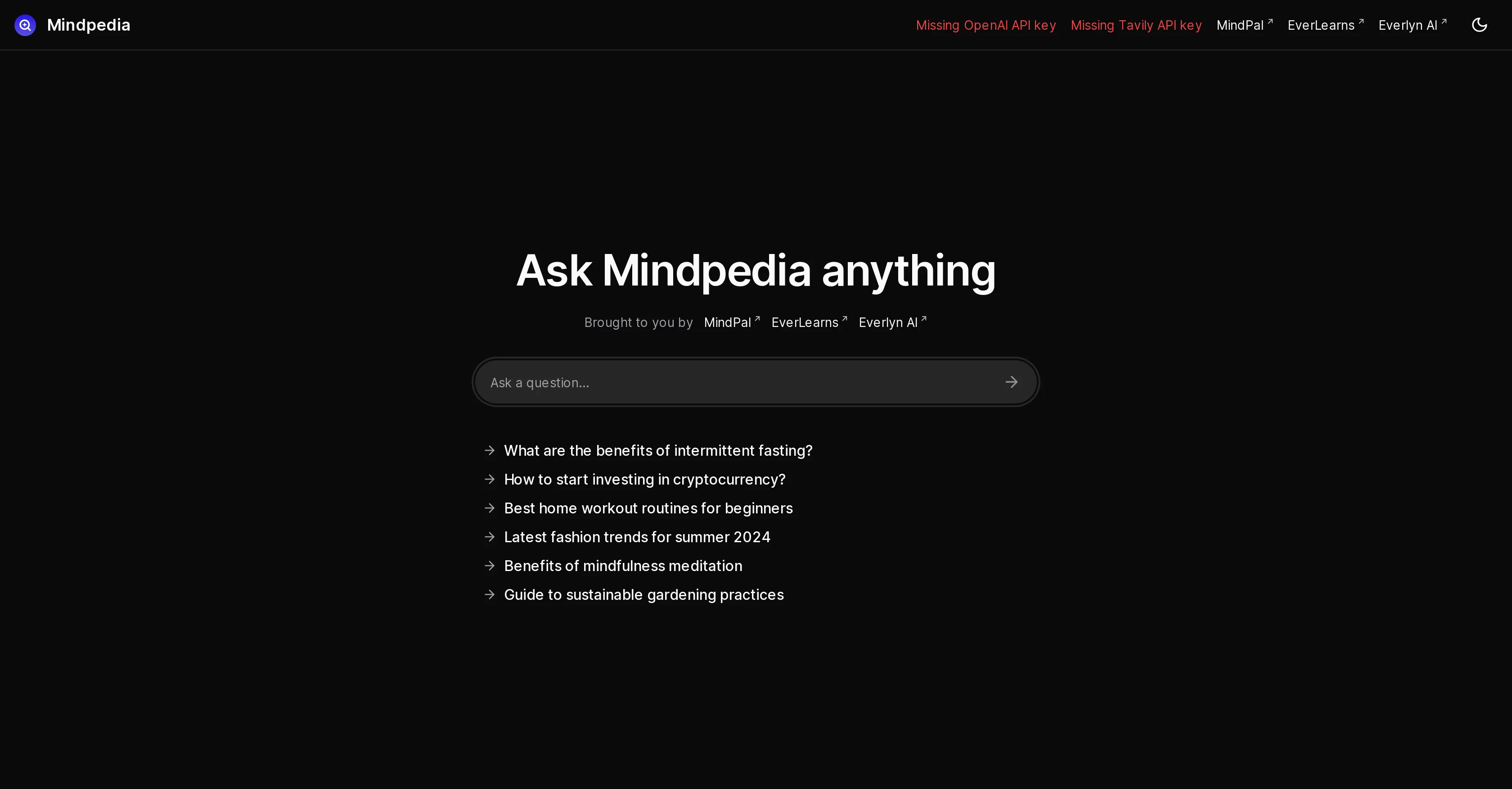Mindpedia screenshot
