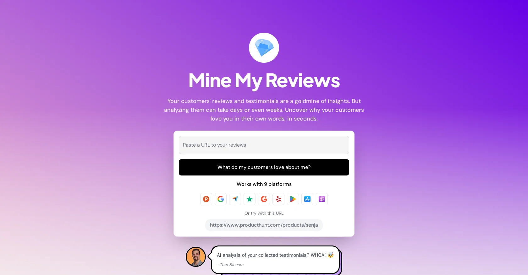 Mine My Reviews screenshot