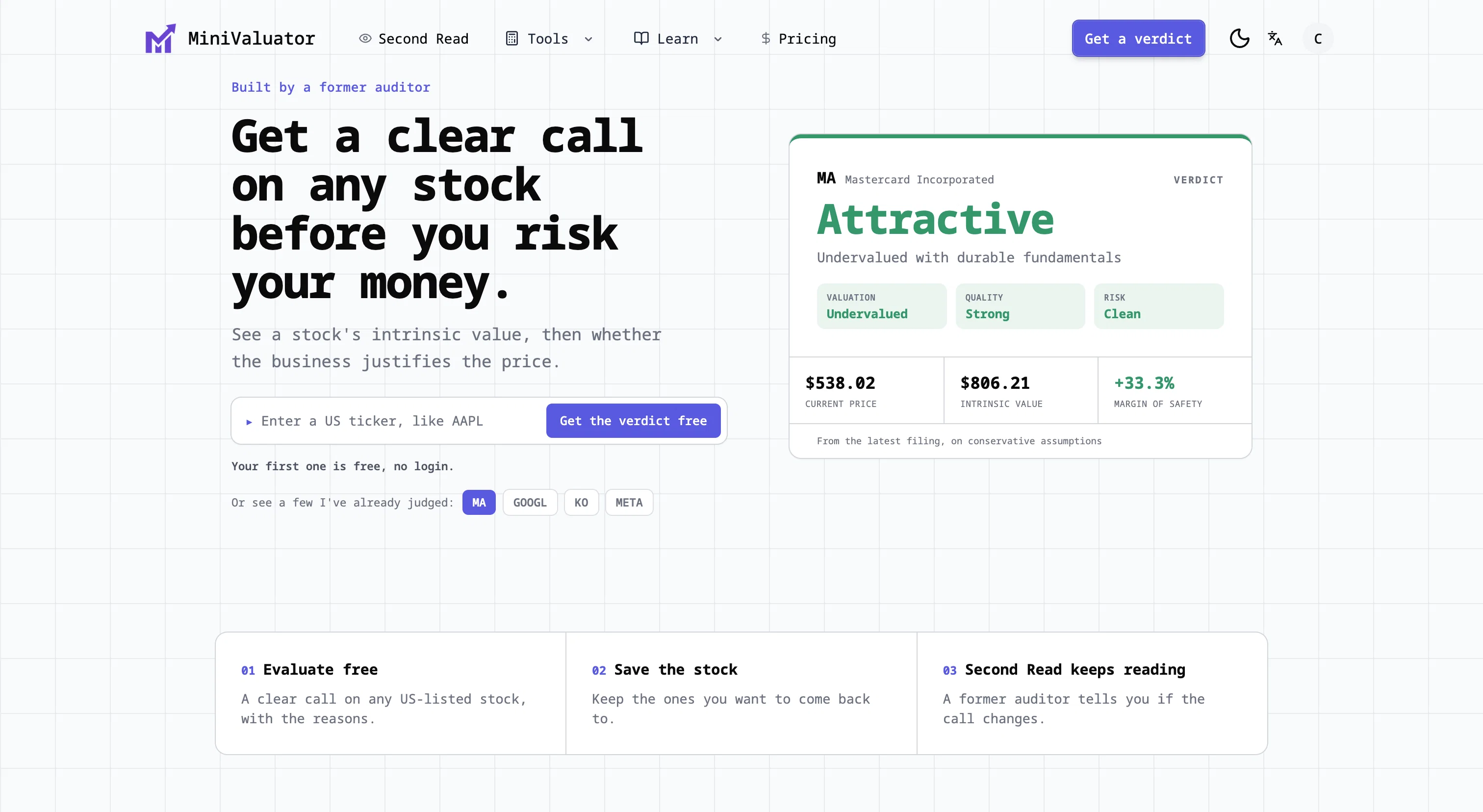 MiniValuator screenshot