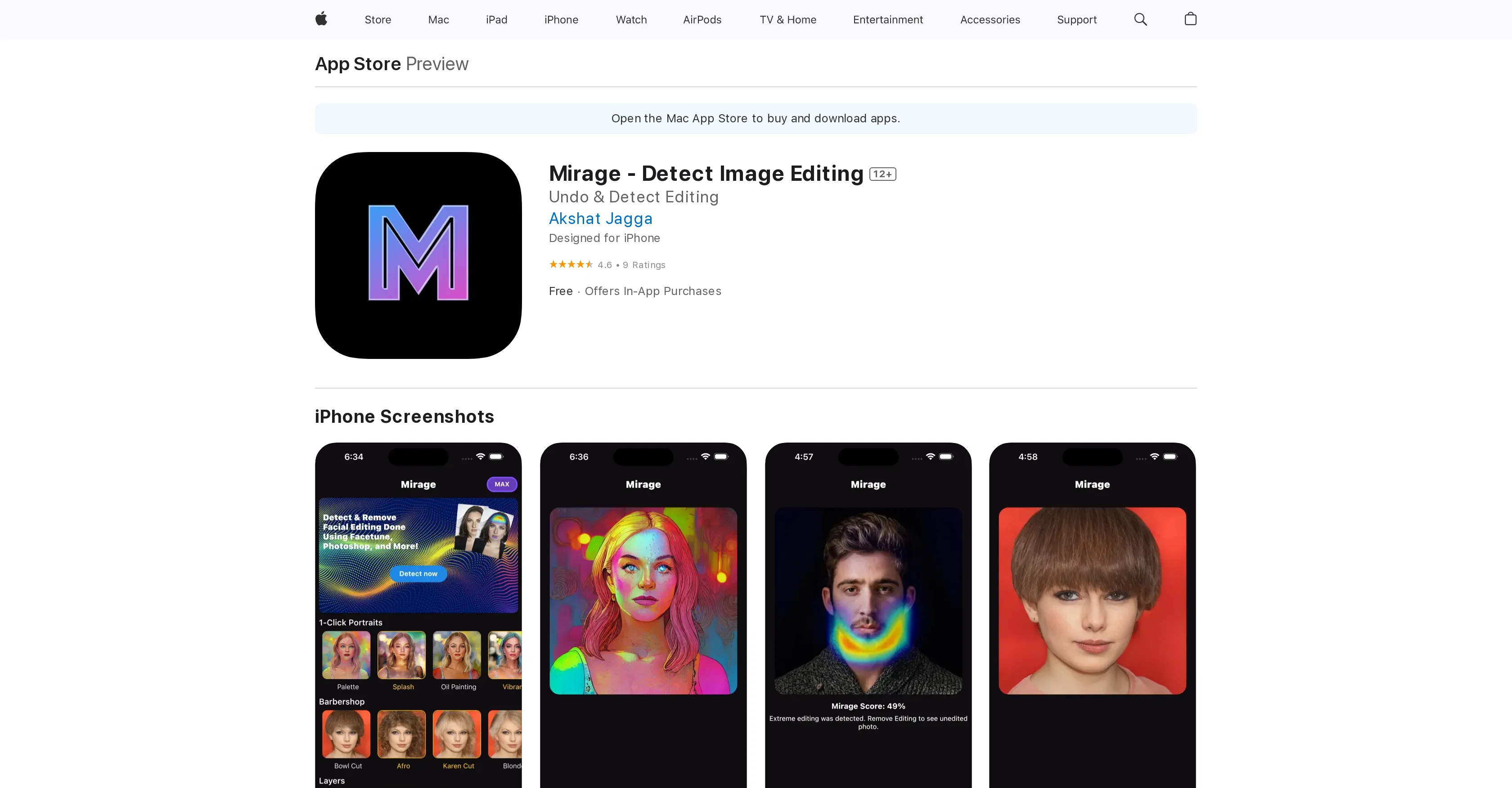 Mirage screenshot