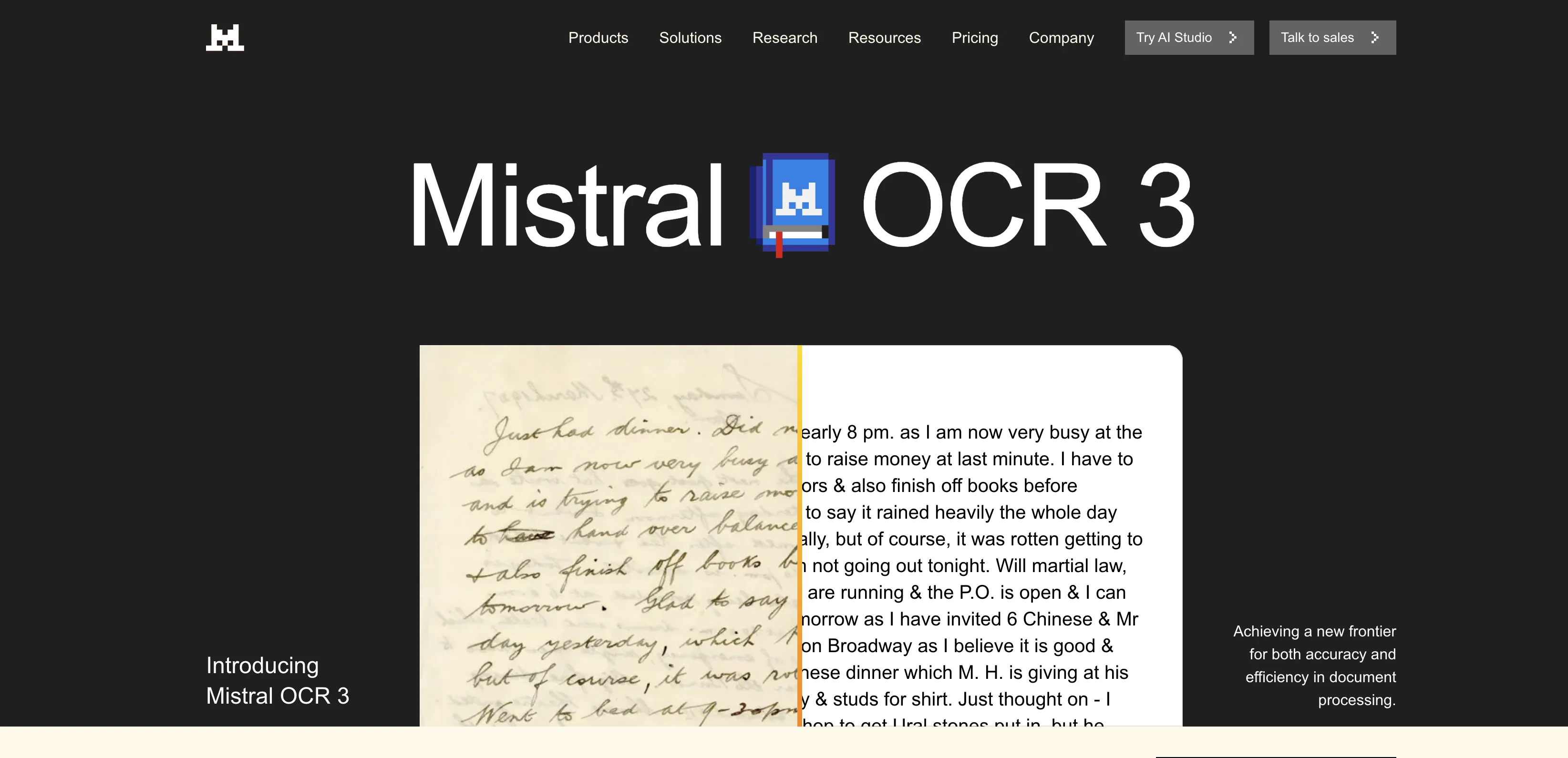 Mistral AI - OCRv3 screenshot