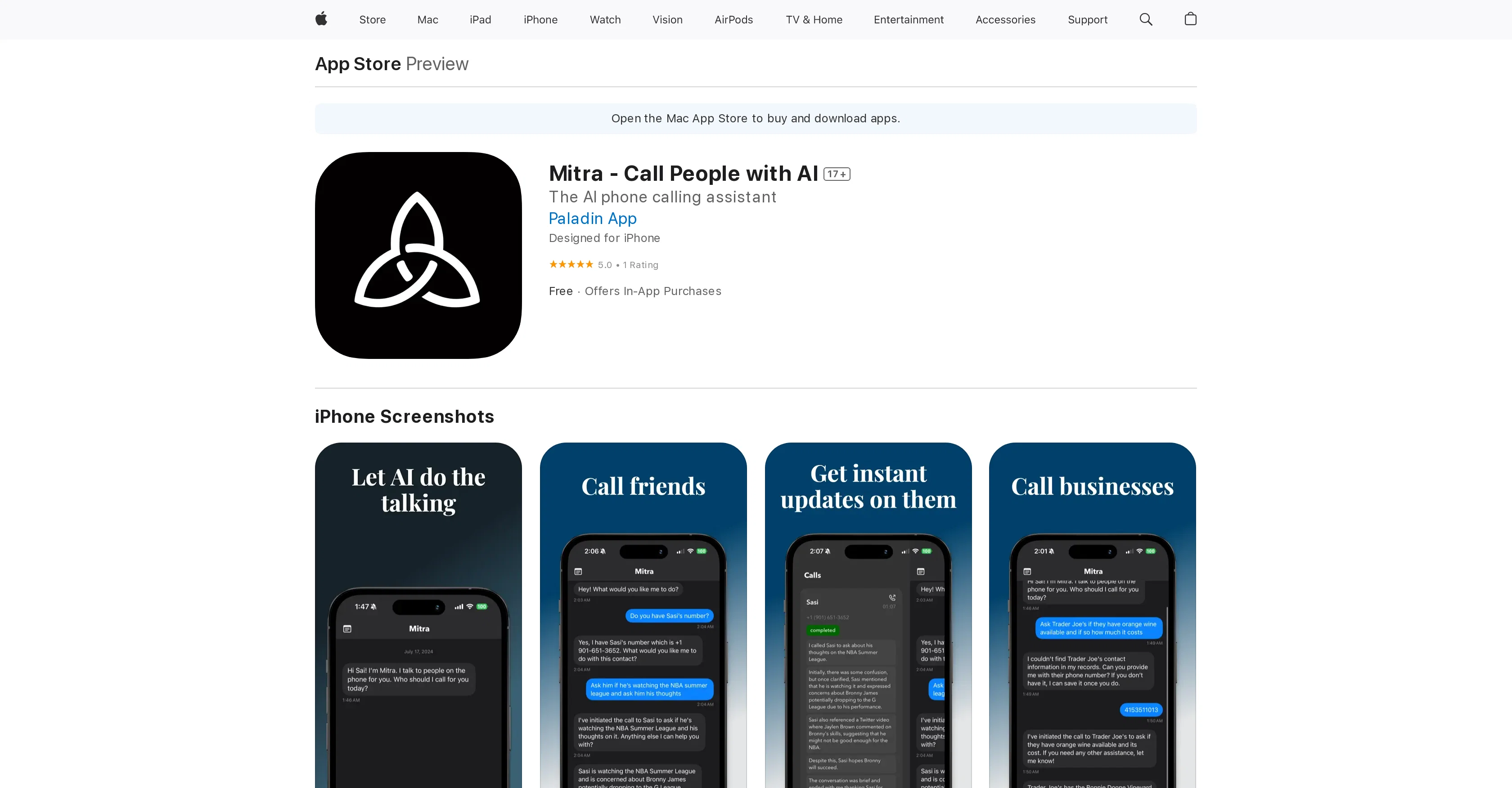 Mitra - Call People with AI screenshot