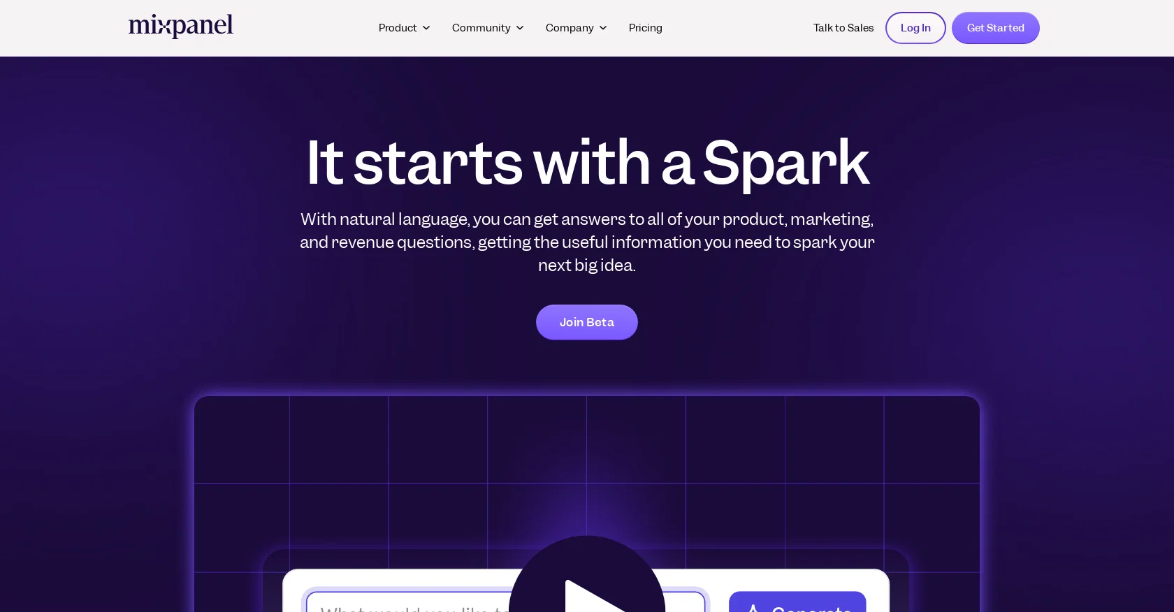 Mixpanel Spark screenshot