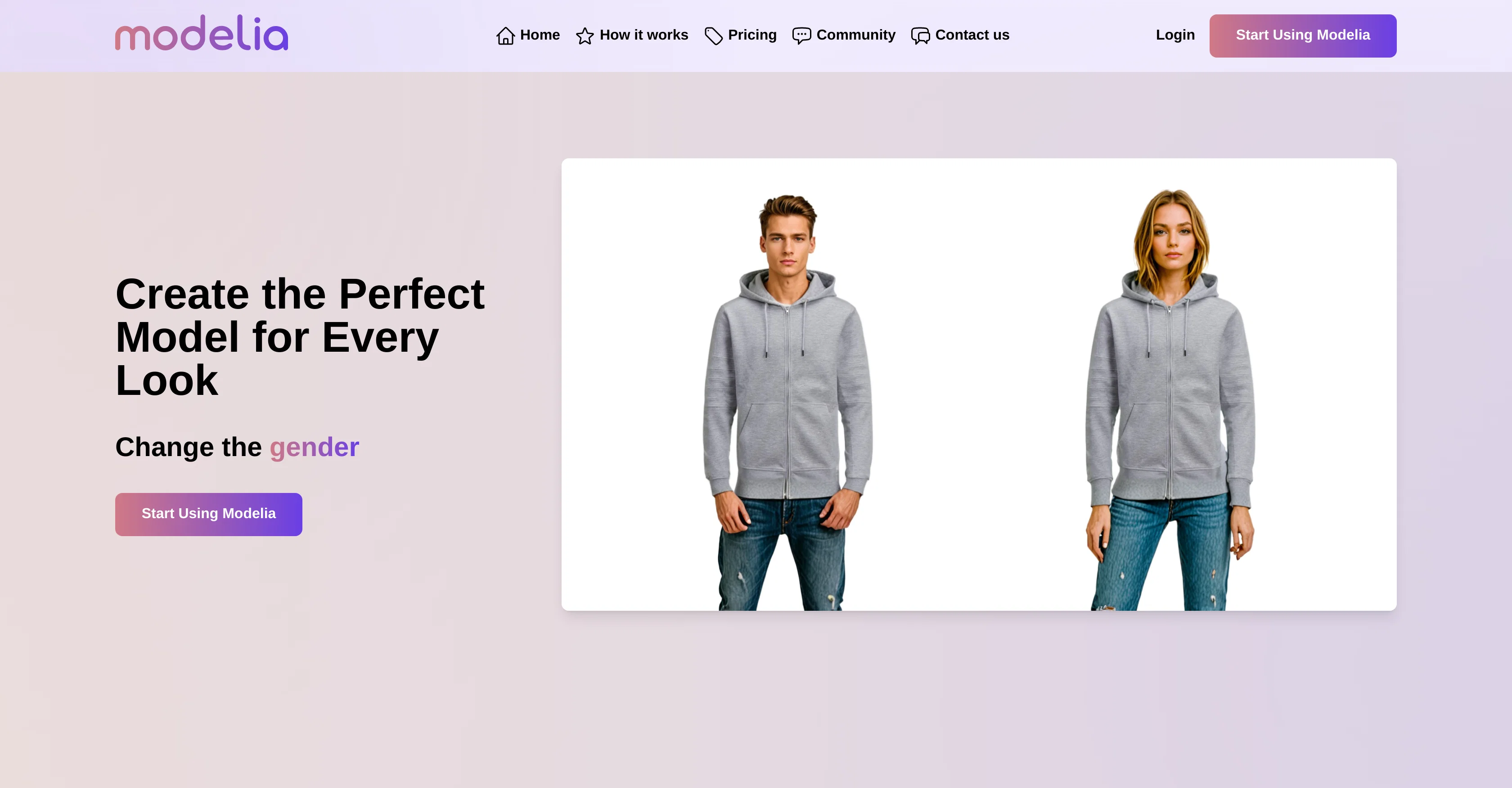 Modelia screenshot