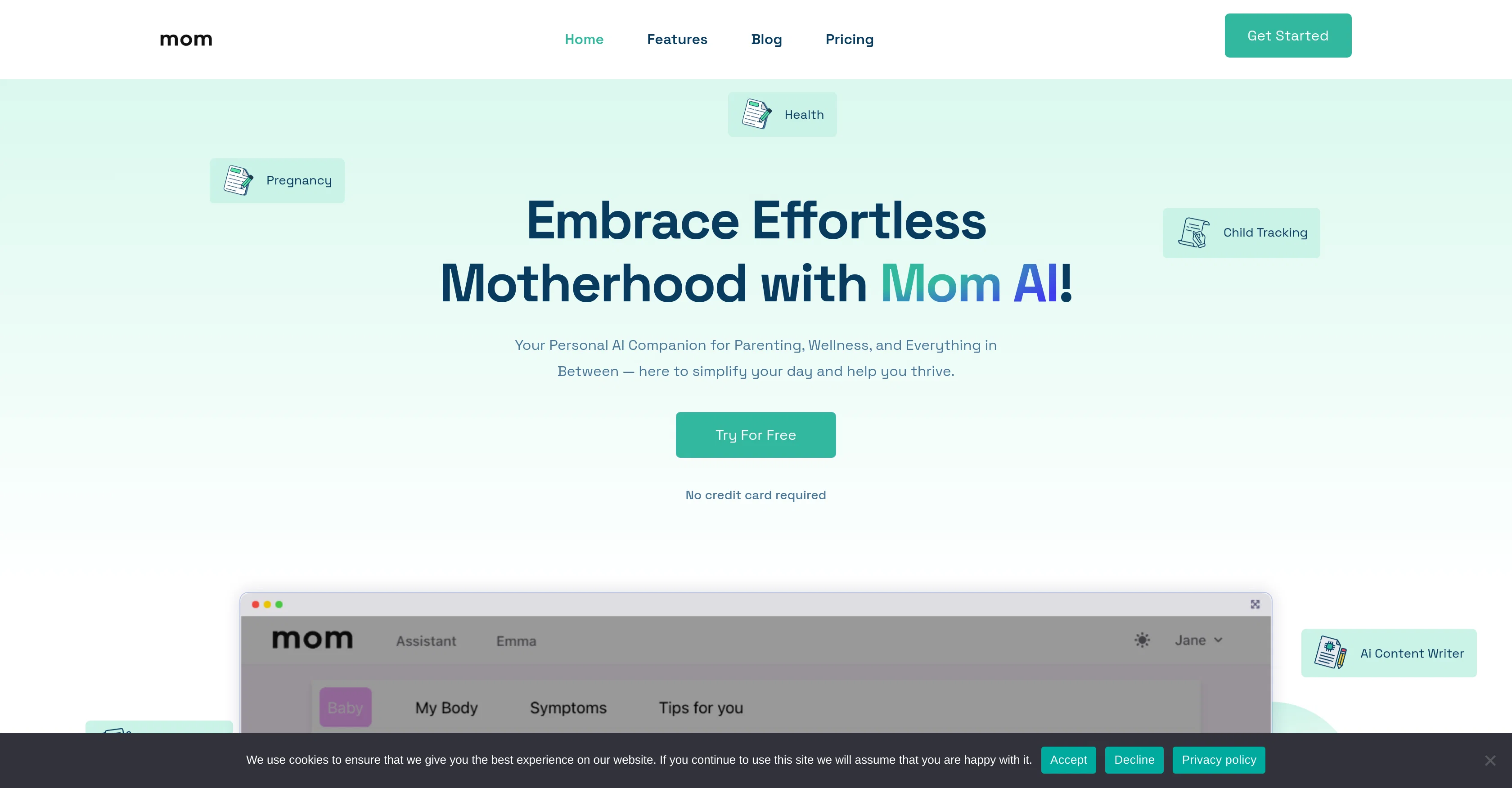 Mom AI screenshot