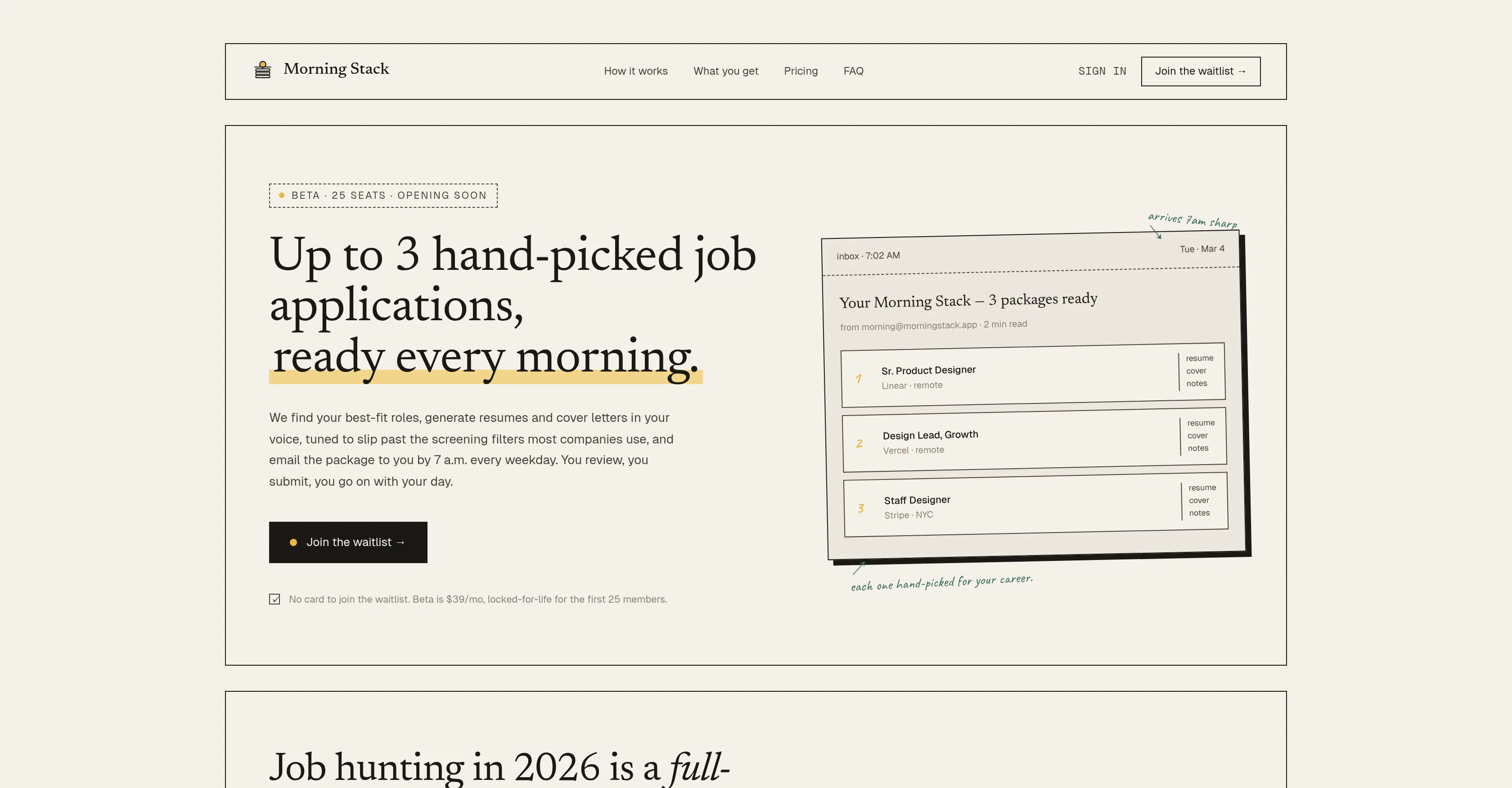 Morning Stack screenshot