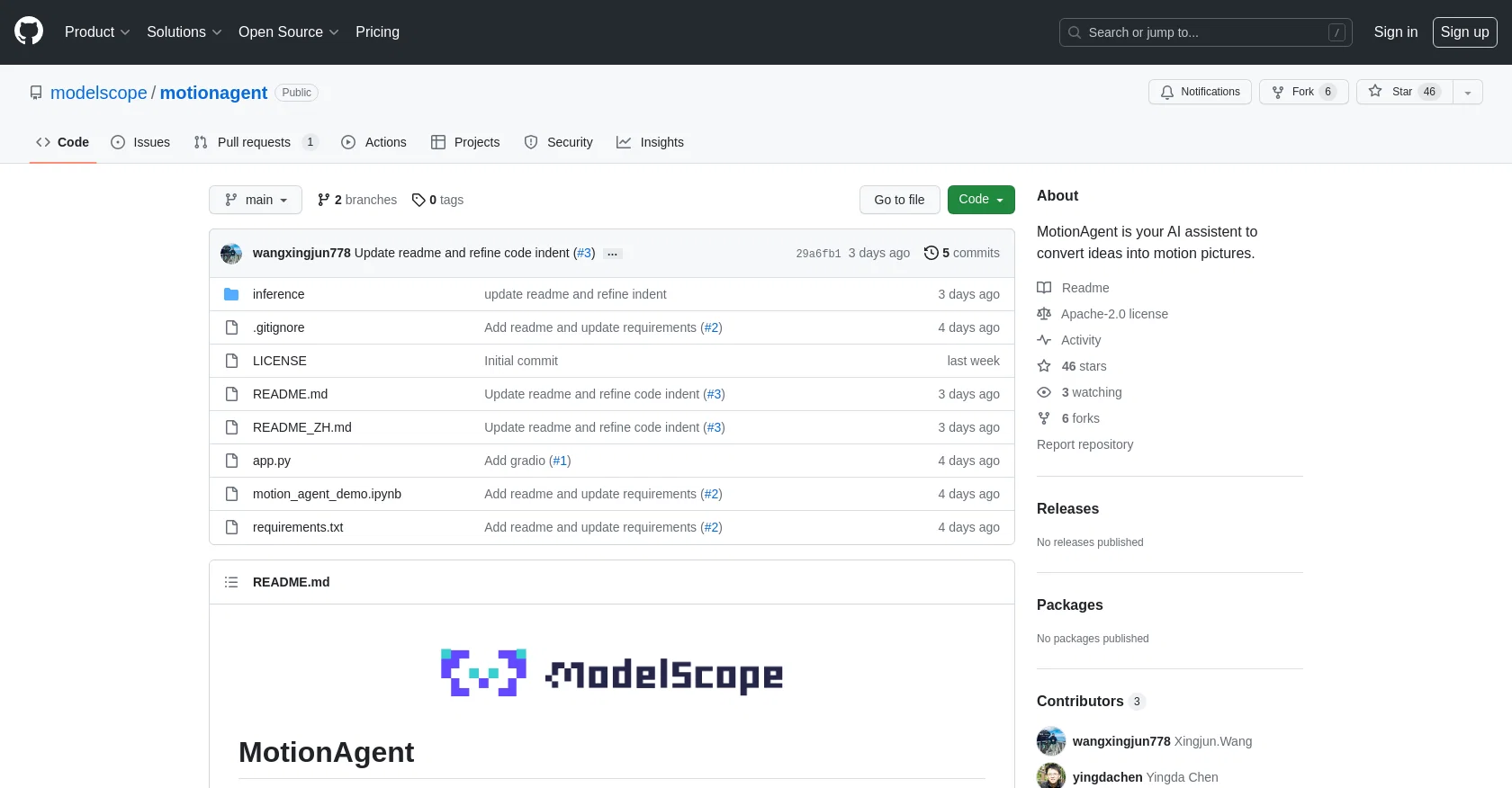 Motionagent screenshot