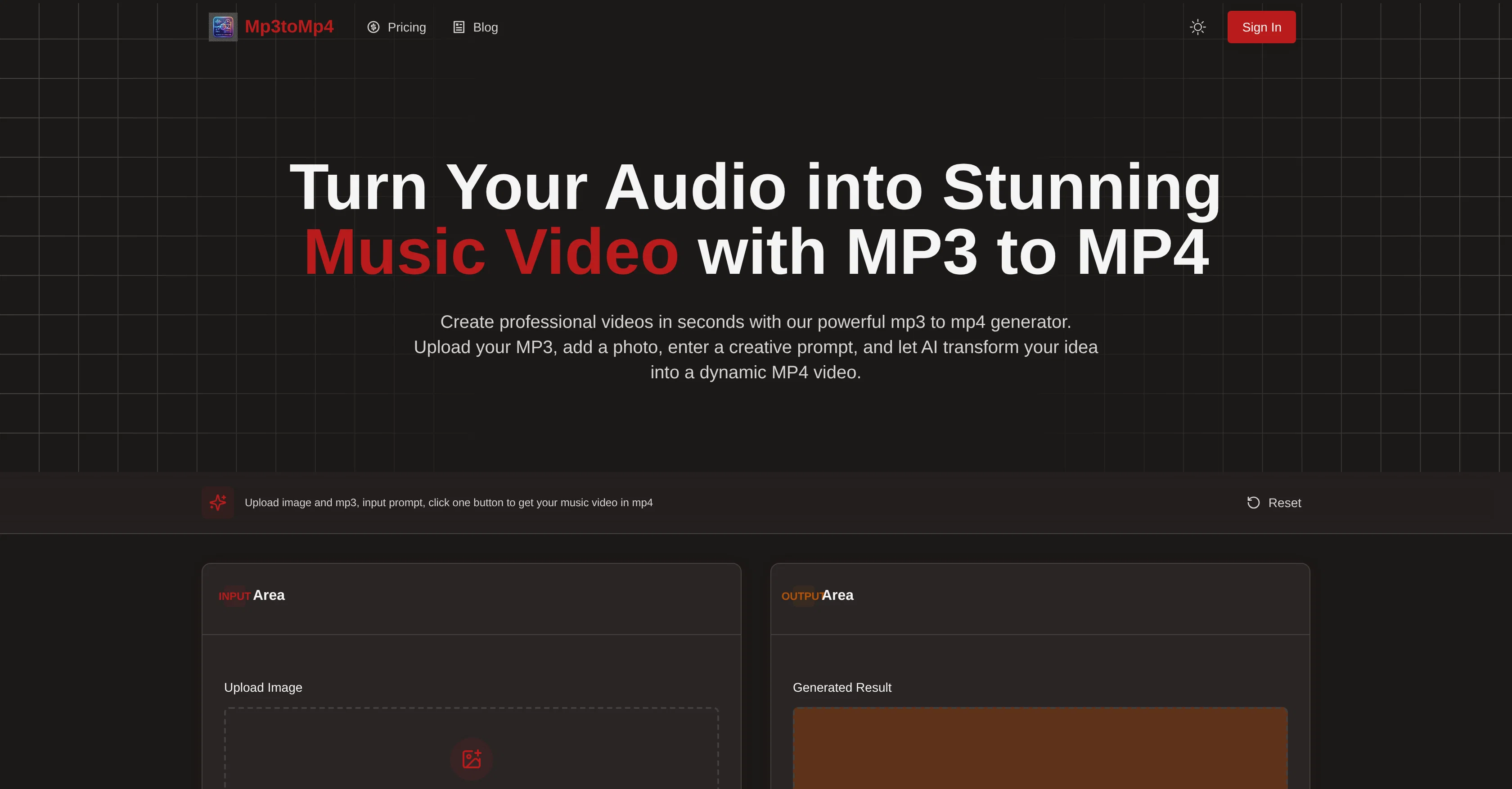 MP3 to MP4 AI screenshot