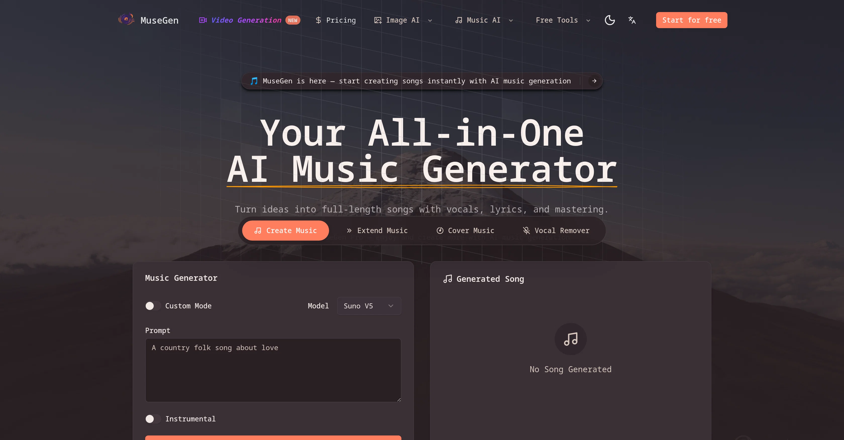 MuseGen screenshot