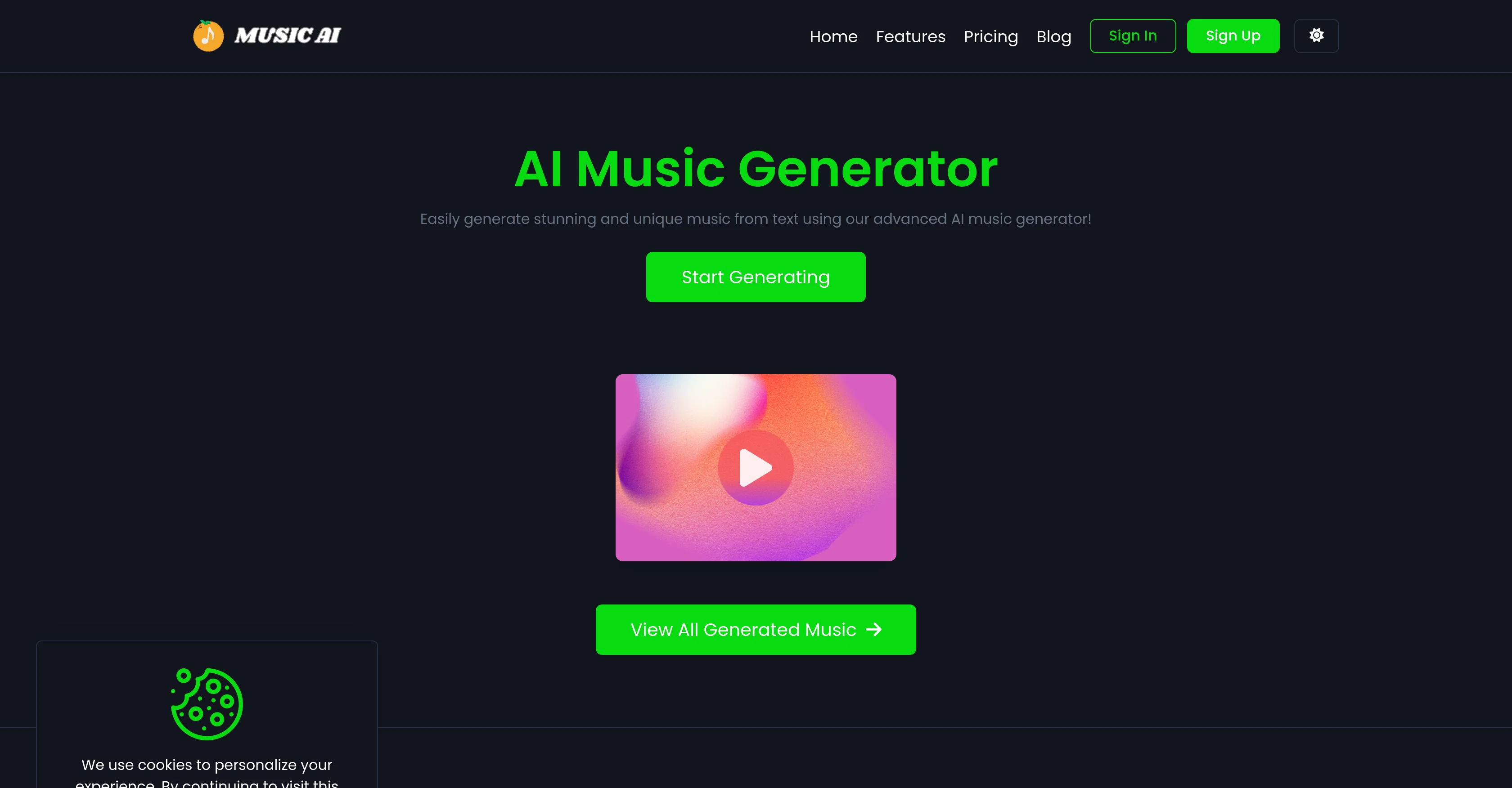 Music AI screenshot