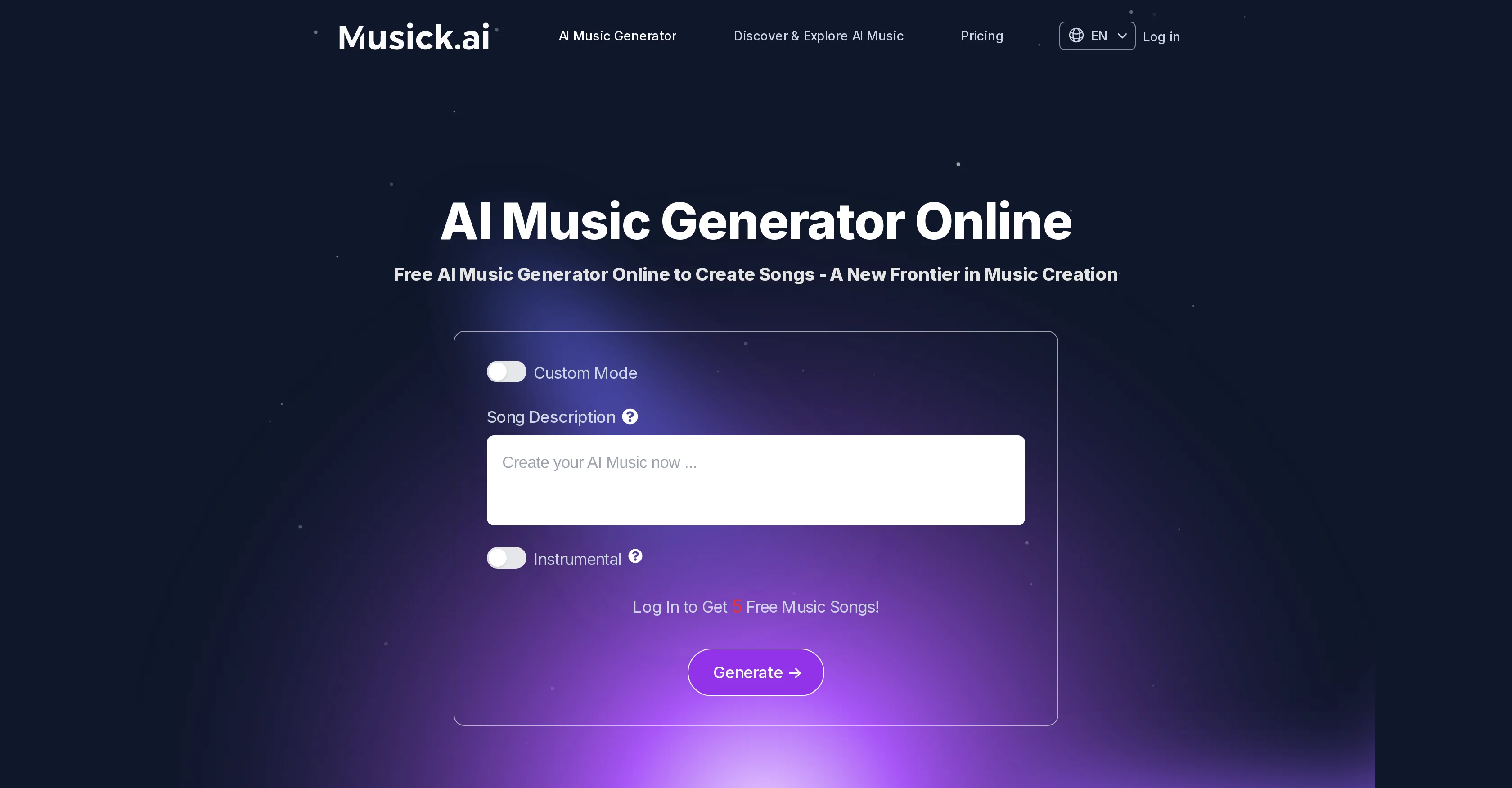 Musick.ai screenshot