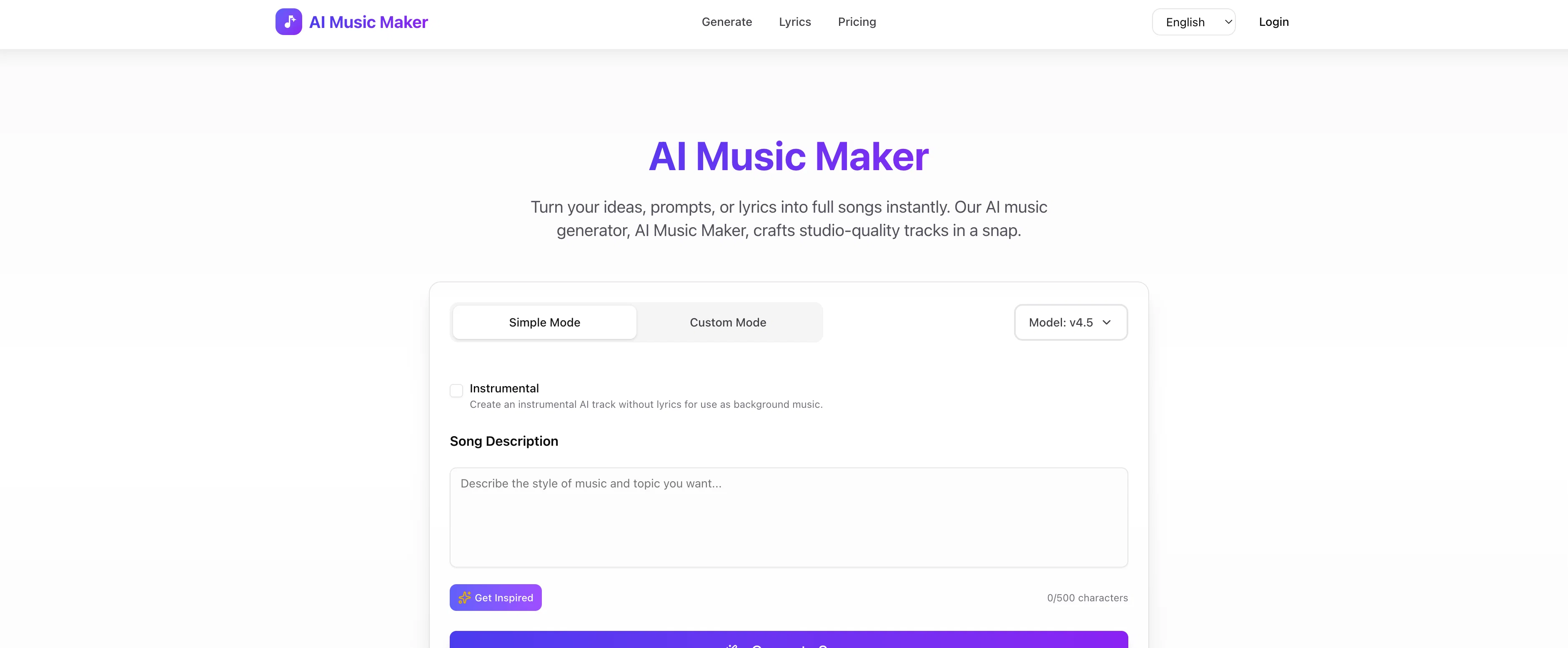 MusicMakerApp screenshot
