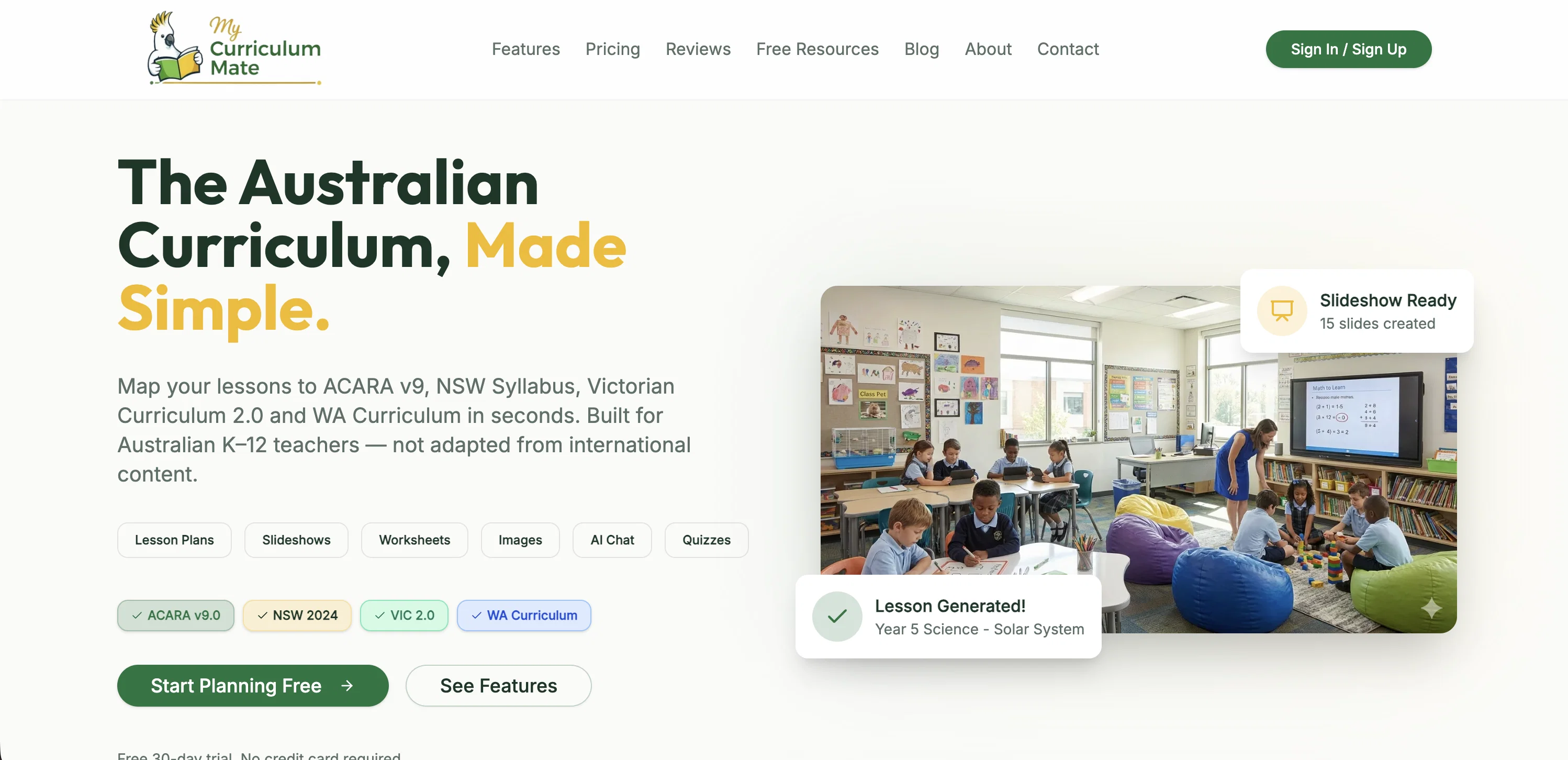My Curriculum Mate Australia screenshot