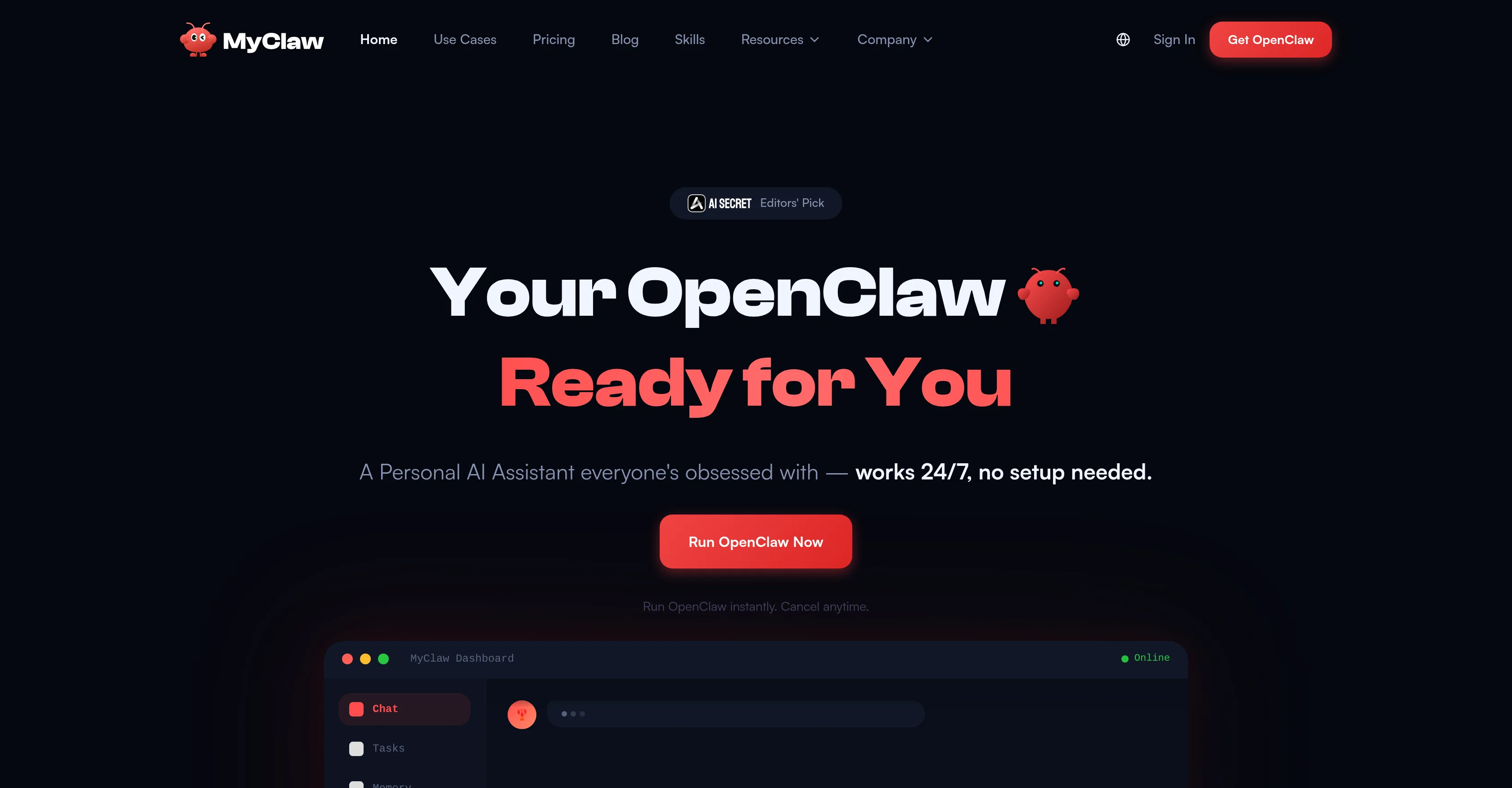 MyClaw.ai screenshot