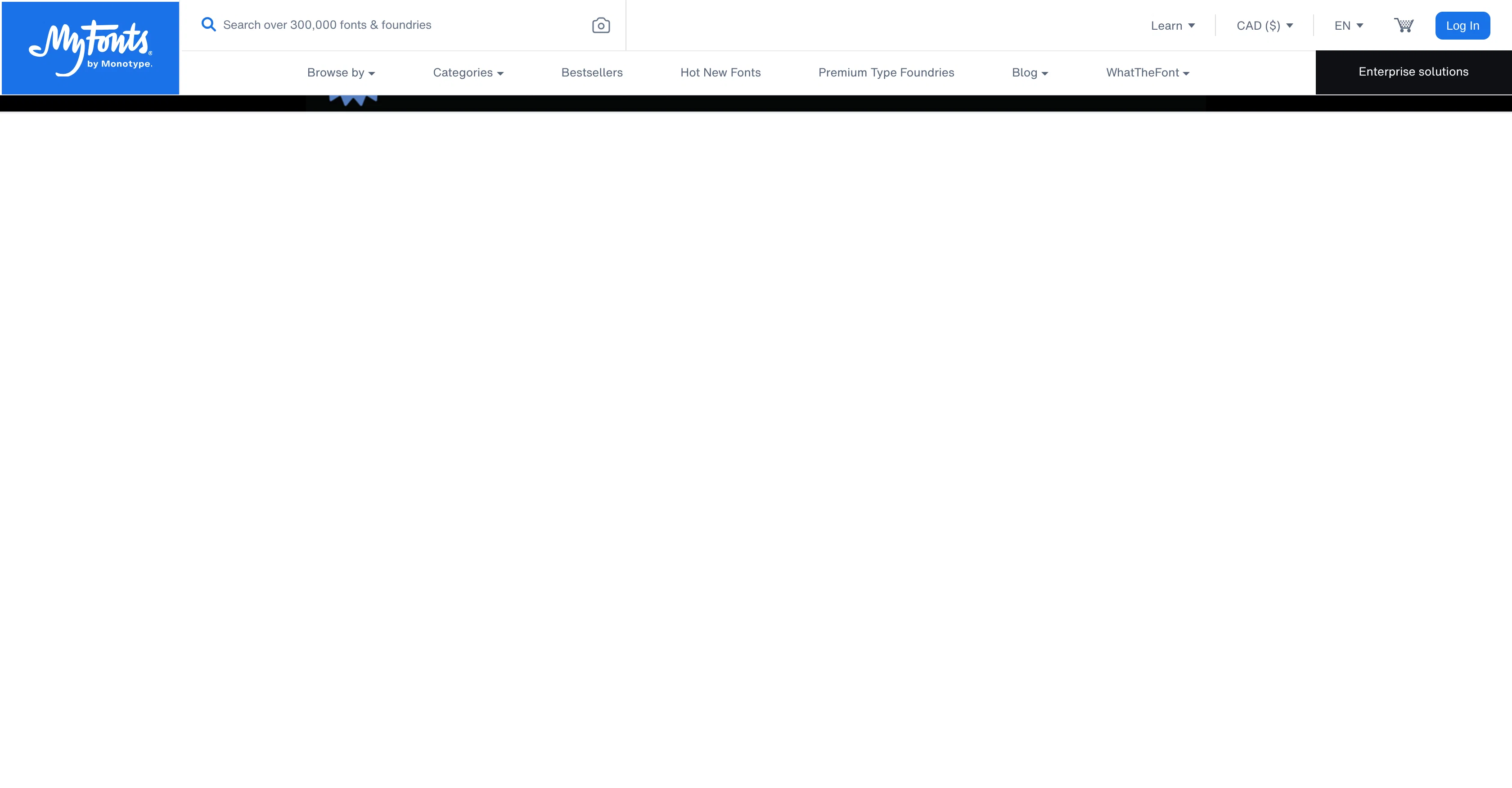 MyFonts AI Search screenshot