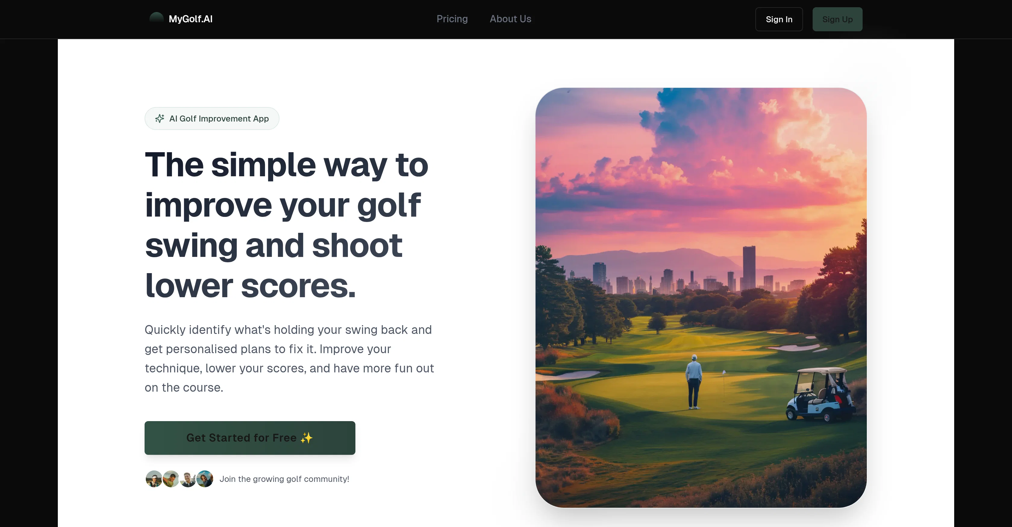 MyGolf.AI screenshot