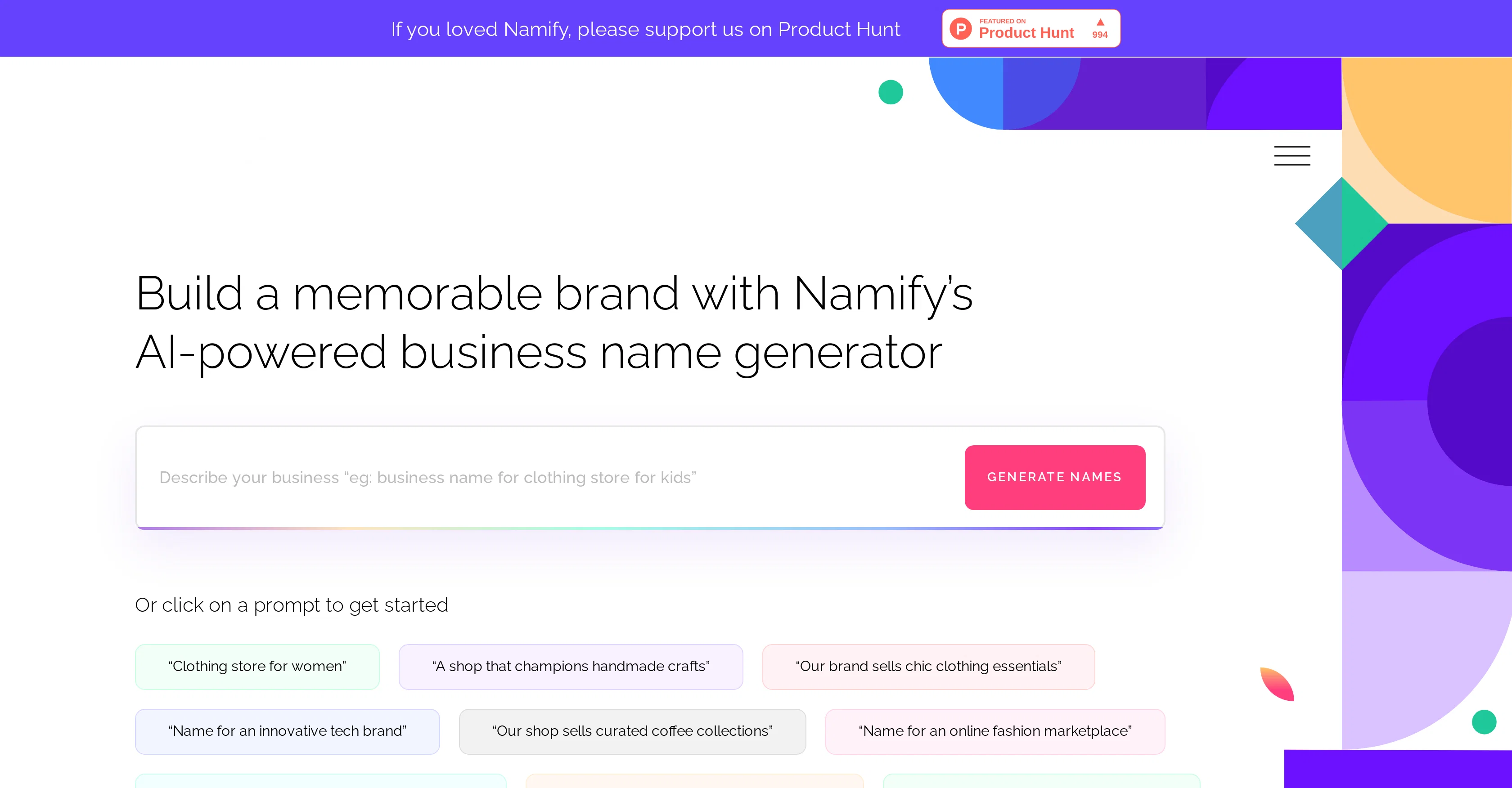 Namify screenshot