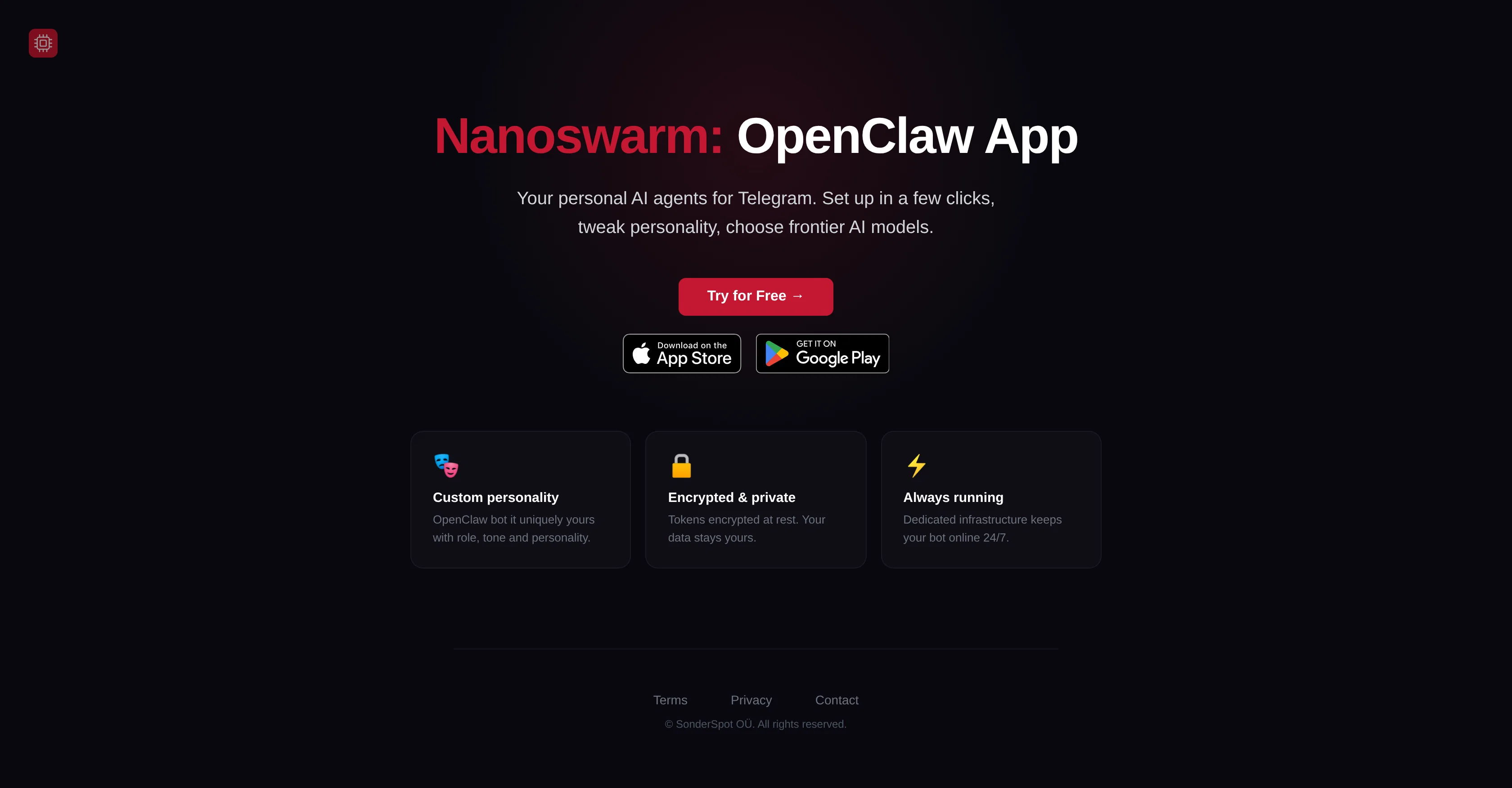 Nanoswarm: OpenClaw Appv1.1.0 screenshot