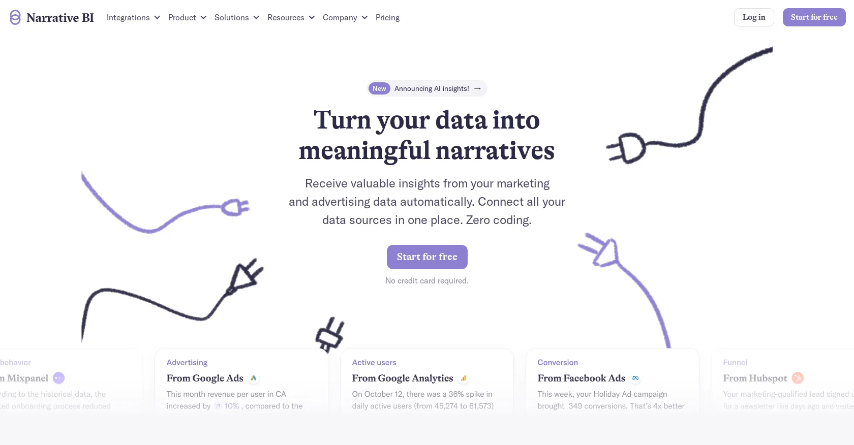Narrative BI screenshot