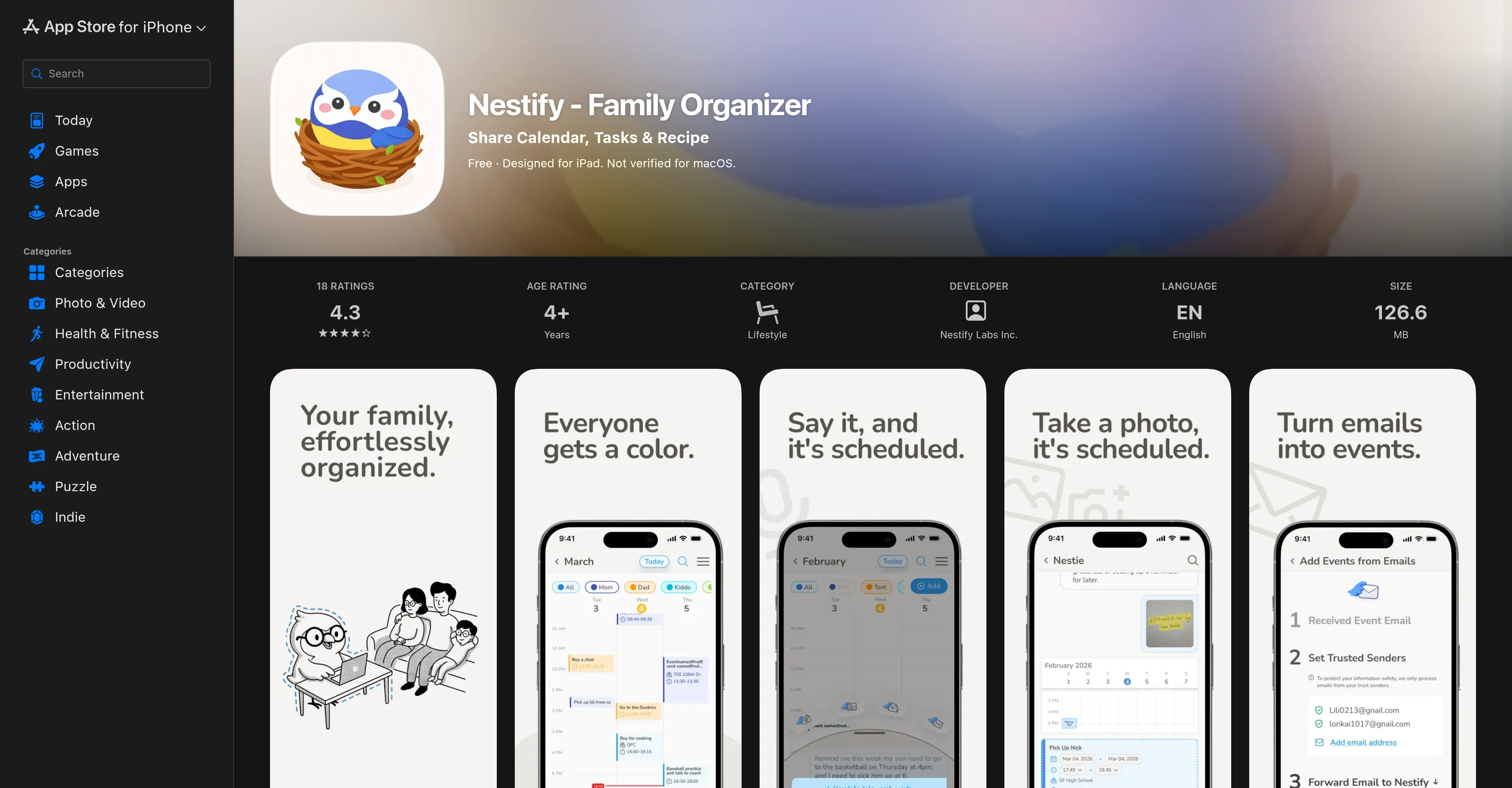 Nestify screenshot