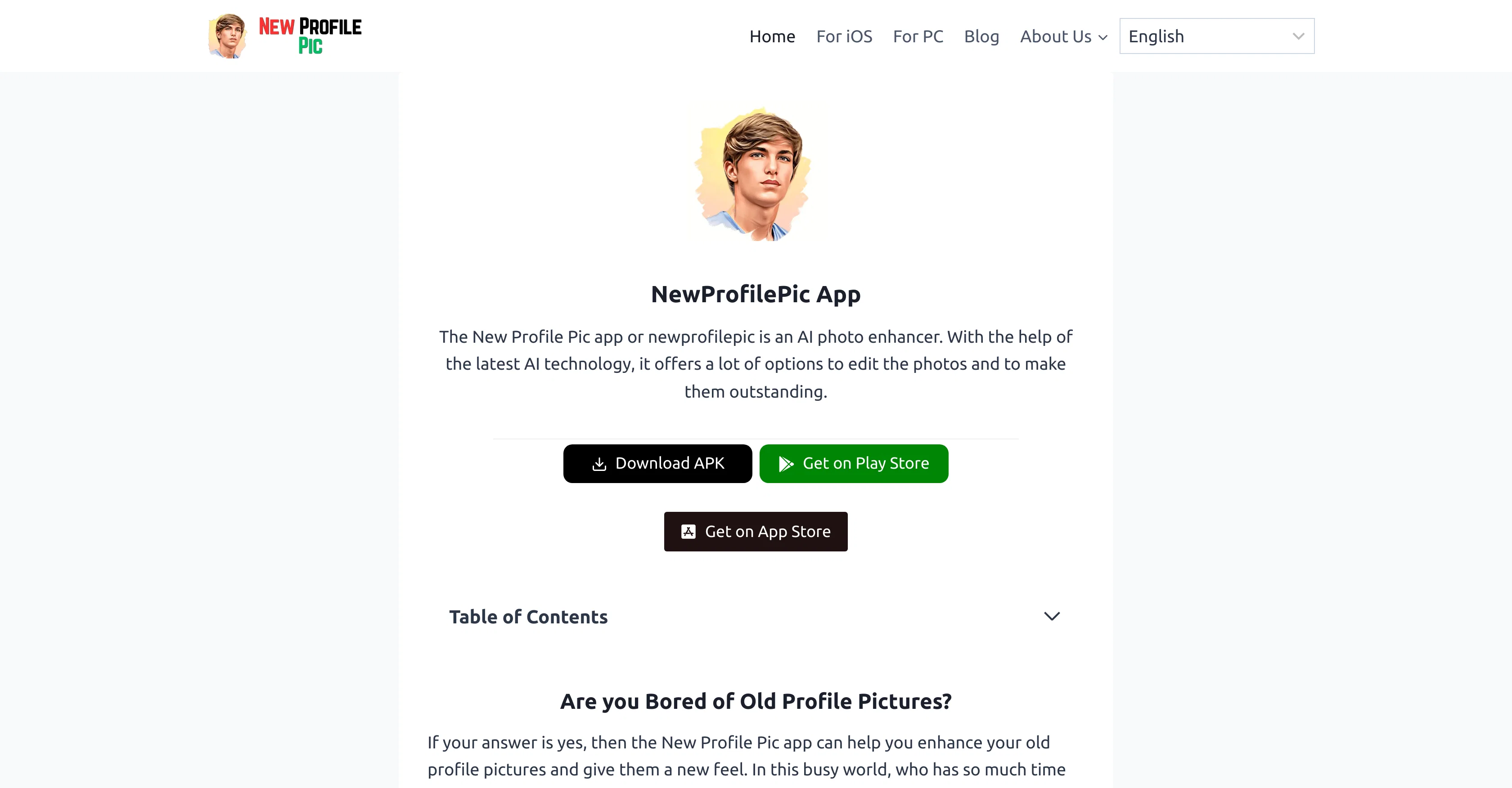 NewProfilePic App screenshot