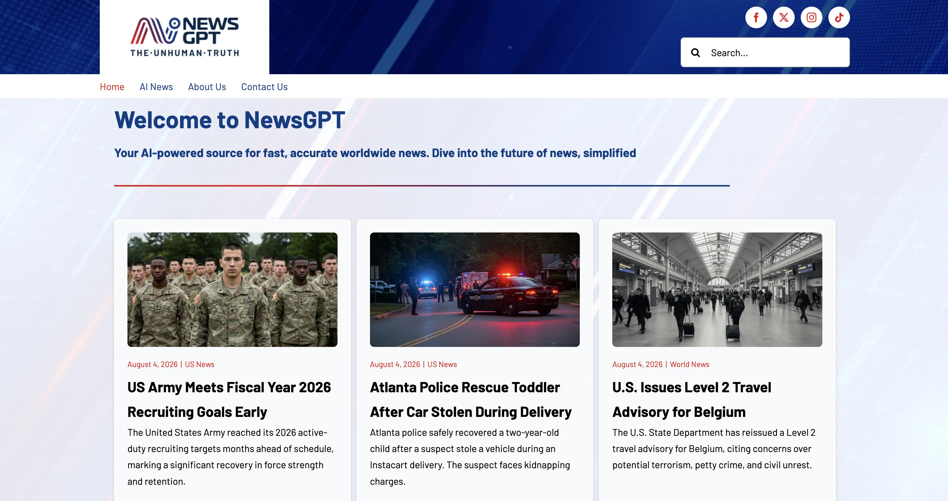 NewsGPT screenshot