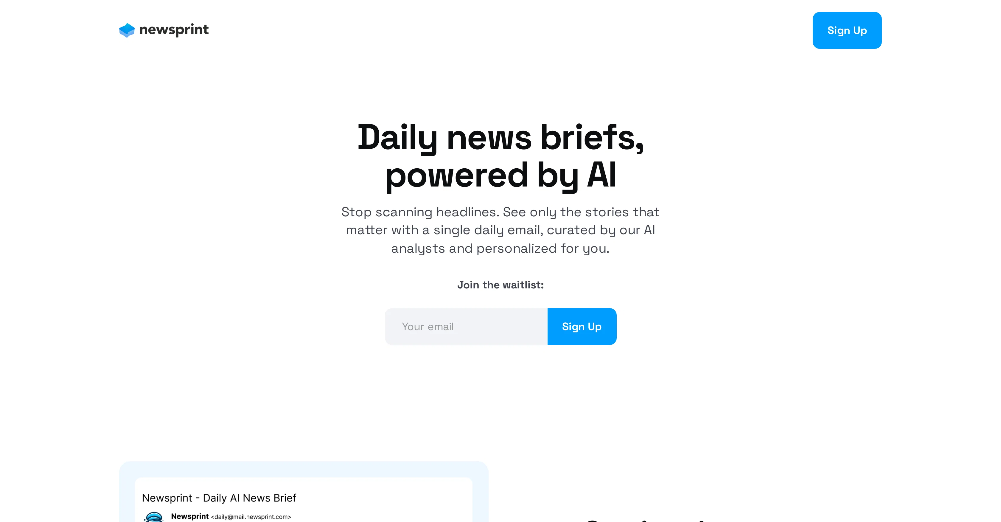 Newsprint screenshot