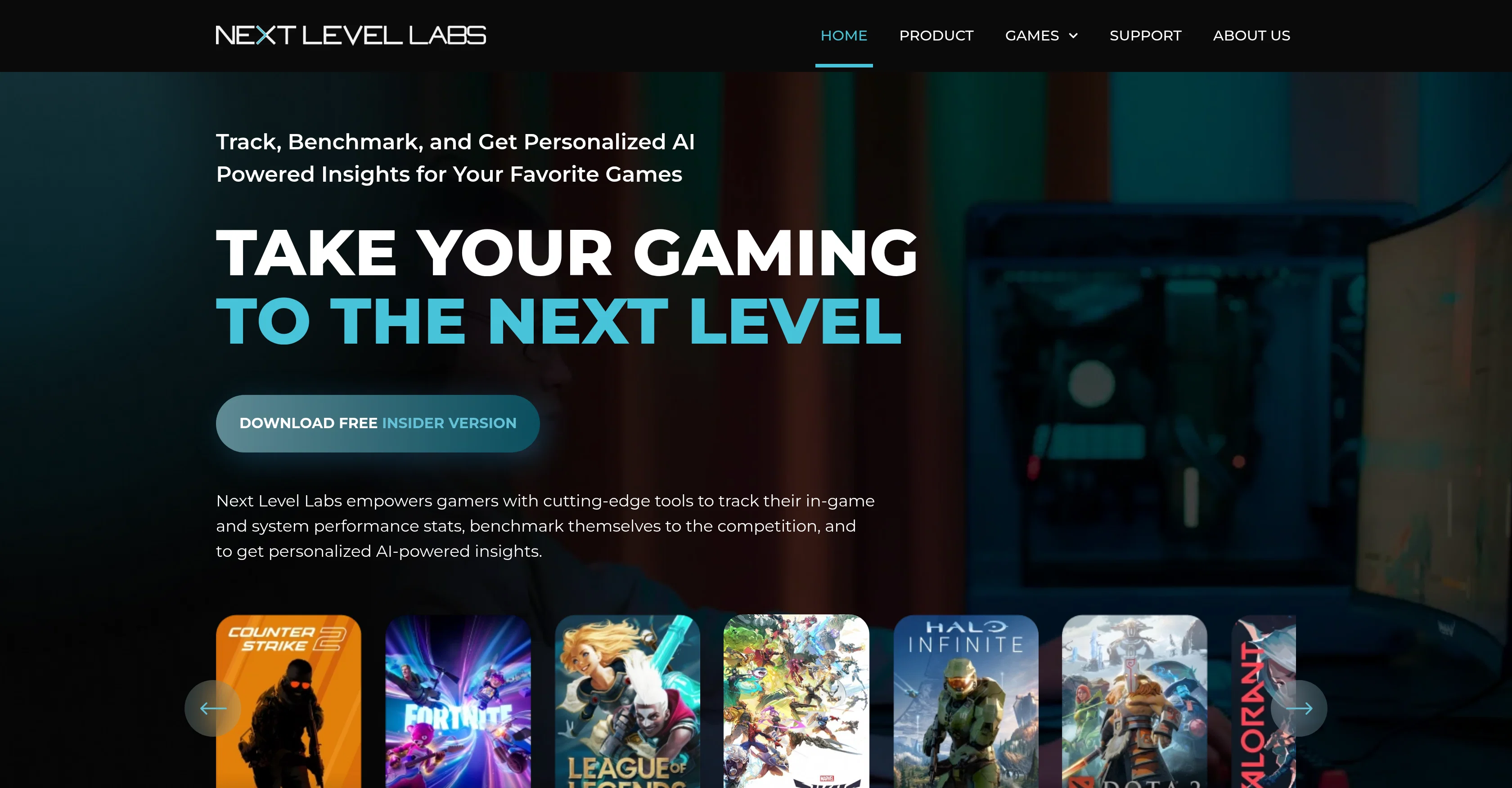 Next Level Labs screenshot