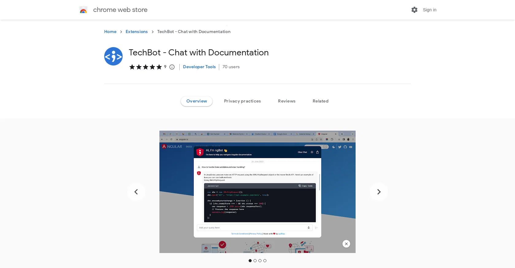 TechBot screenshot