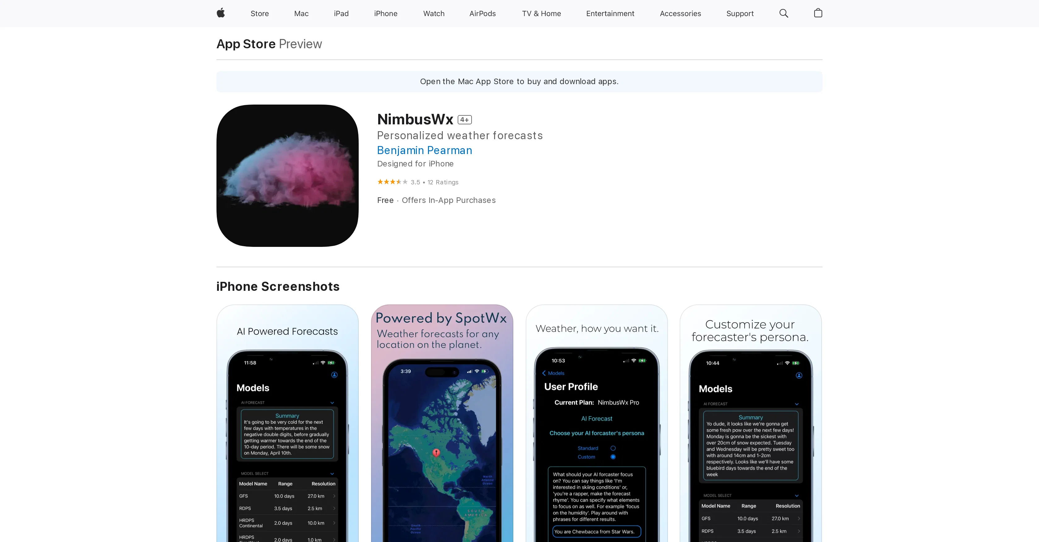NimbusWx screenshot