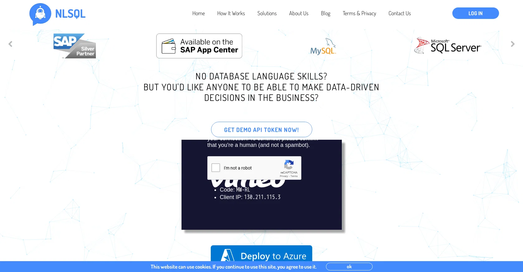 NLSQL screenshot