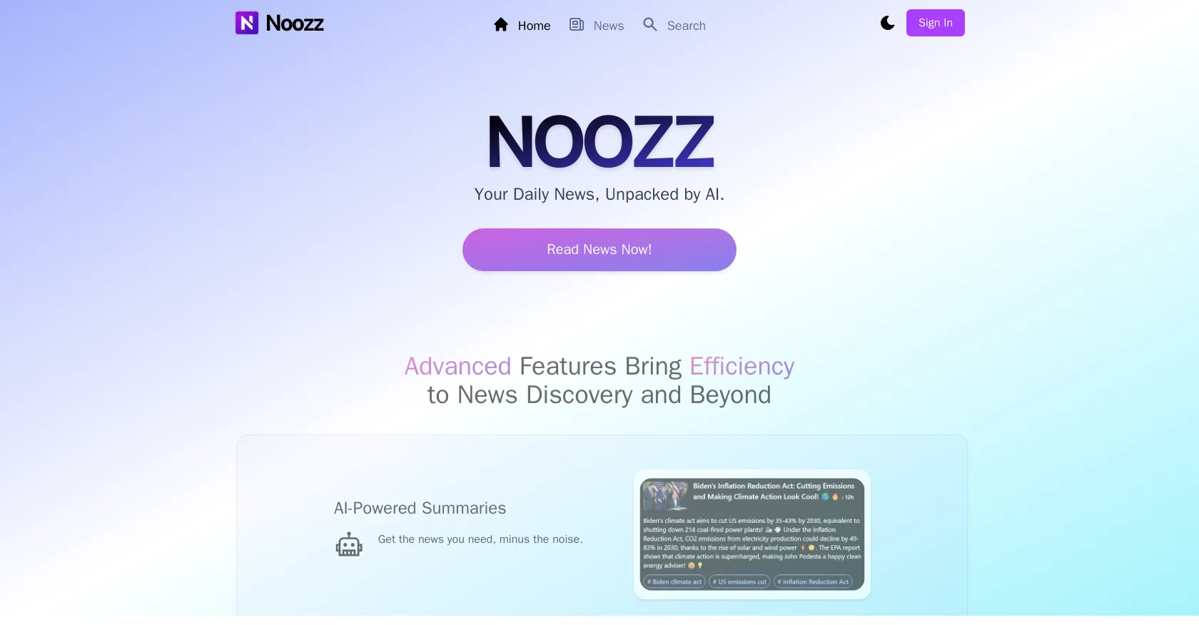 Noozz screenshot